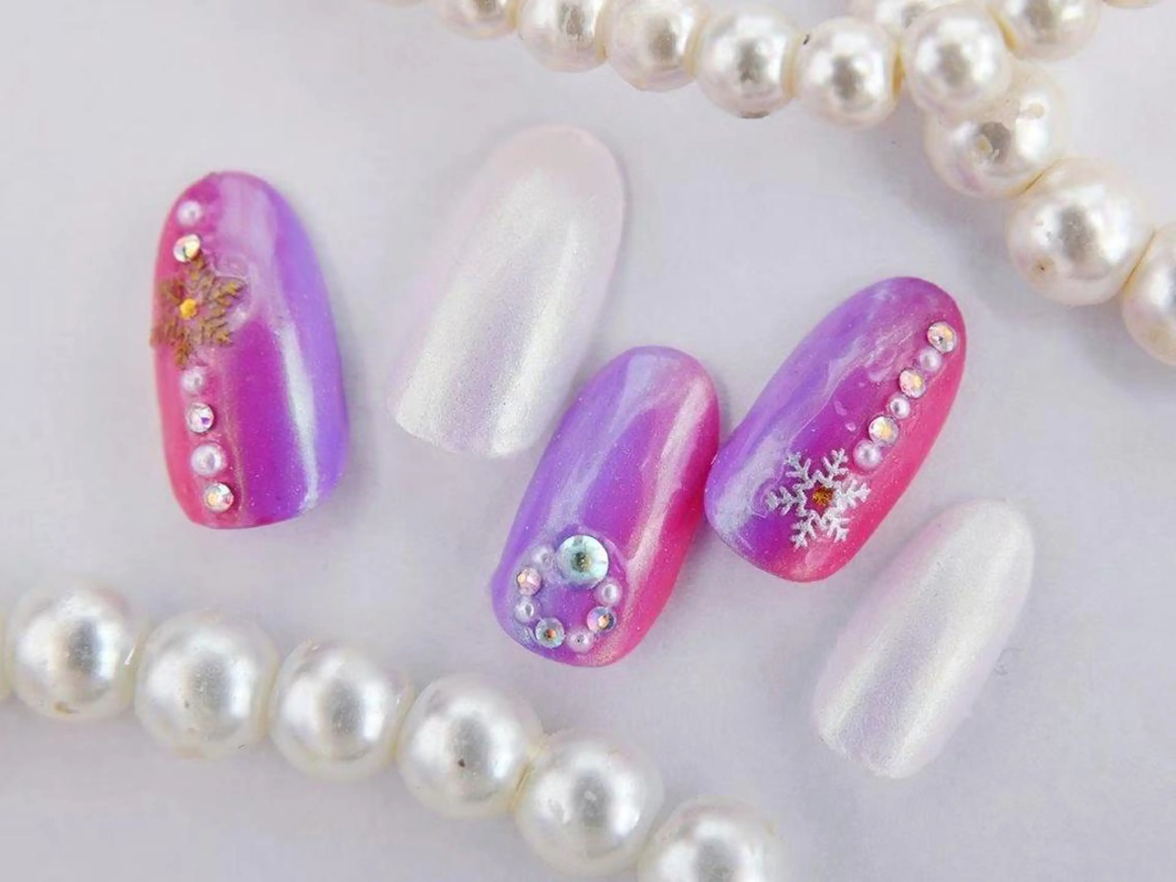 ネイル 桜ネイル 成人式 長さ出し フラッシュネイル フットネイル 💗🪽Tiary Nail🪽💗のネイルデザイン