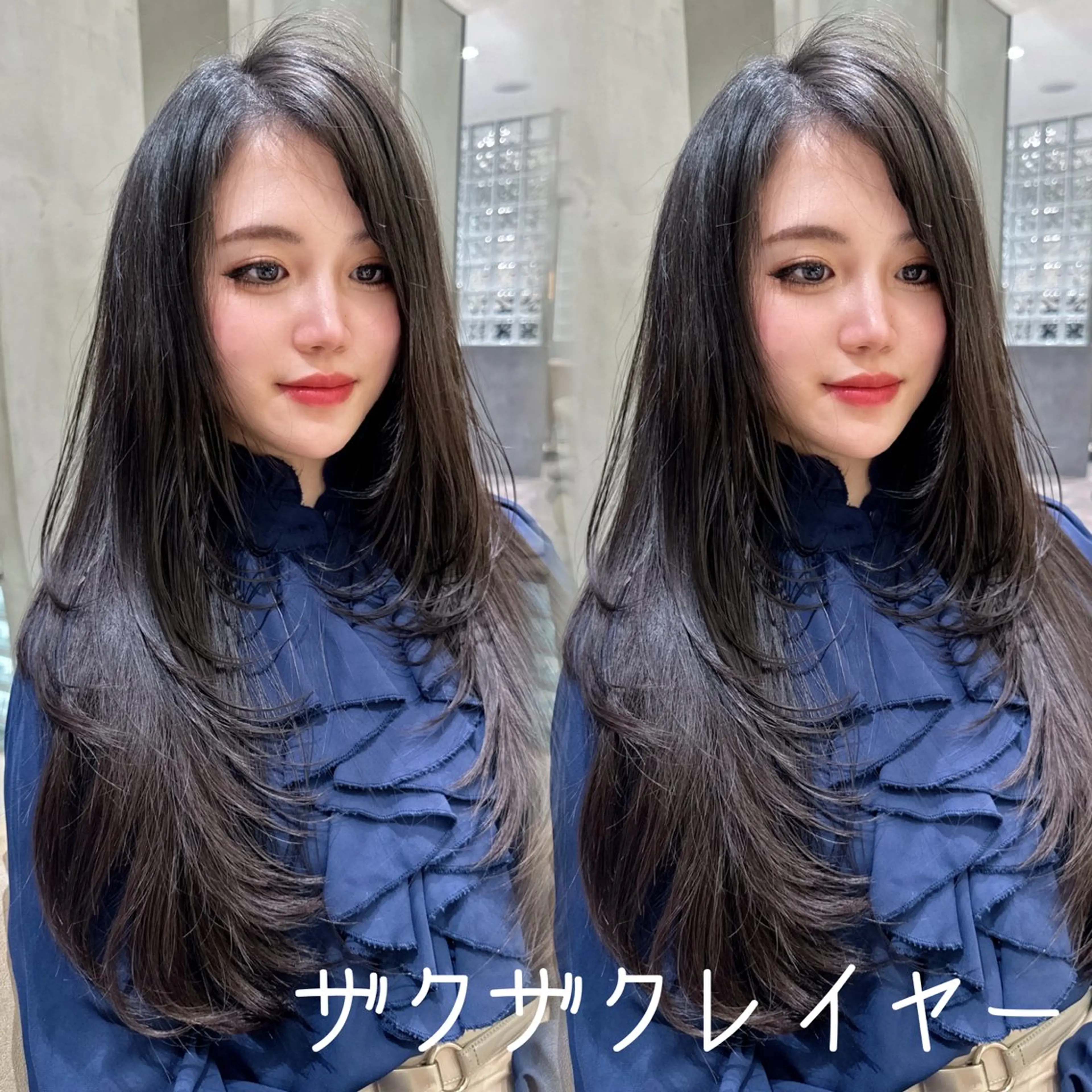 ミディアム アッシュ ハイライト 韓国風ヘア Lond jeloud （ロンドジュルード）所属・似合わせカットカラー Nanami♡のヘアスタイル