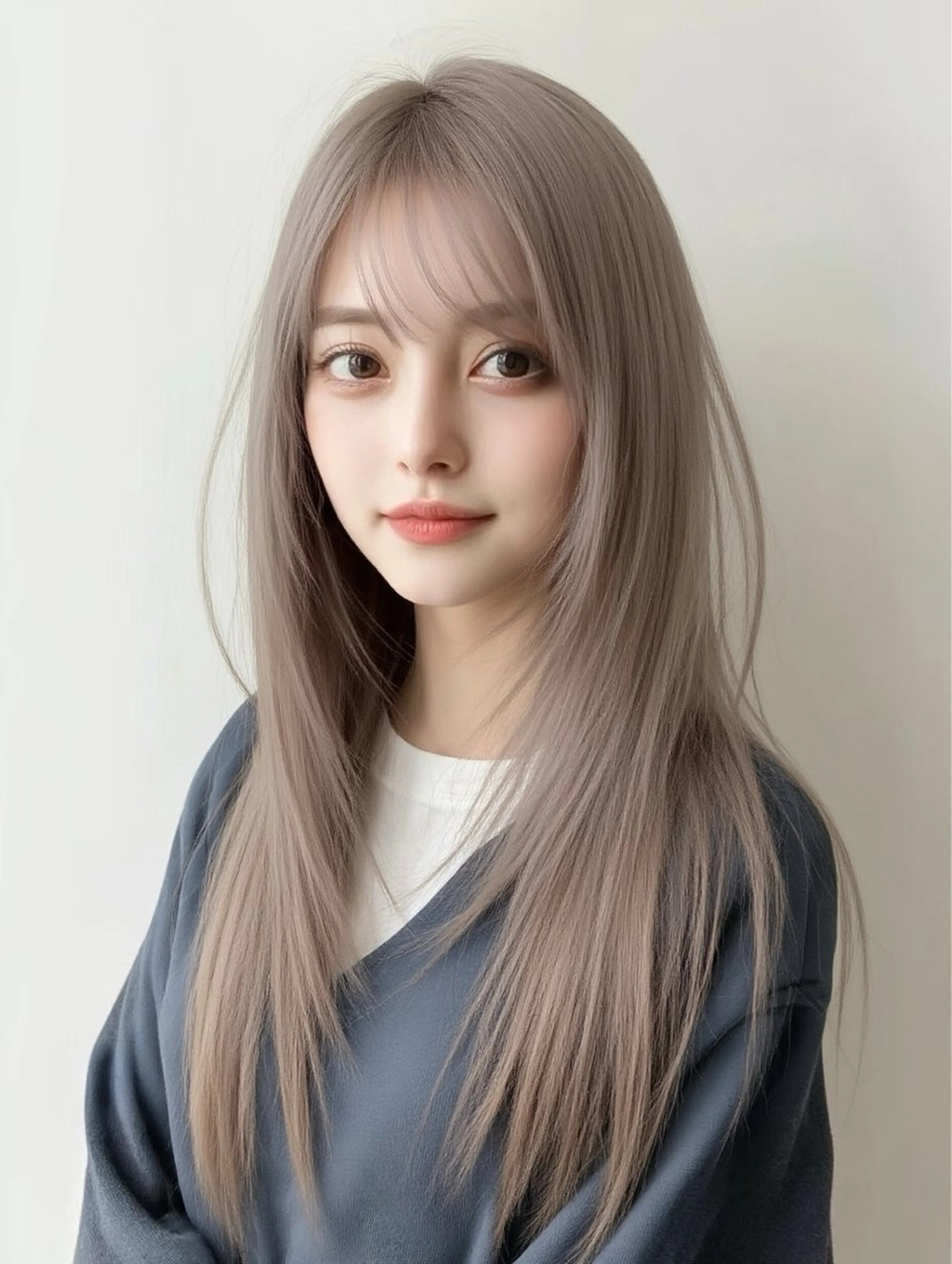 ロング ヘアカラー トリートメント GiseL 梅田【ジゼル】所属・透明感カラー × ハイトーン さきのヘアスタイル