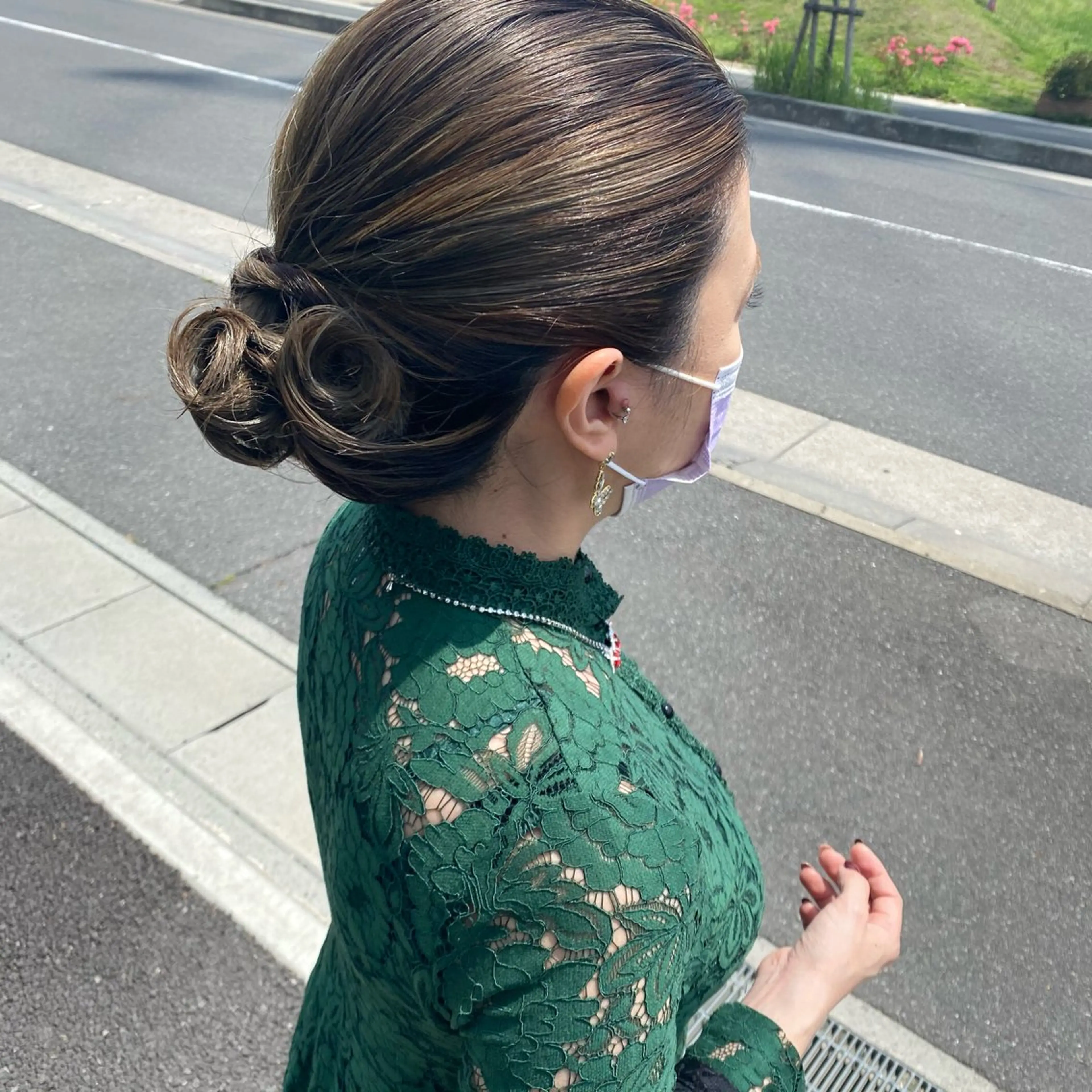 セミロング ヘアアレンジ 久保田 茜のヘアスタイル