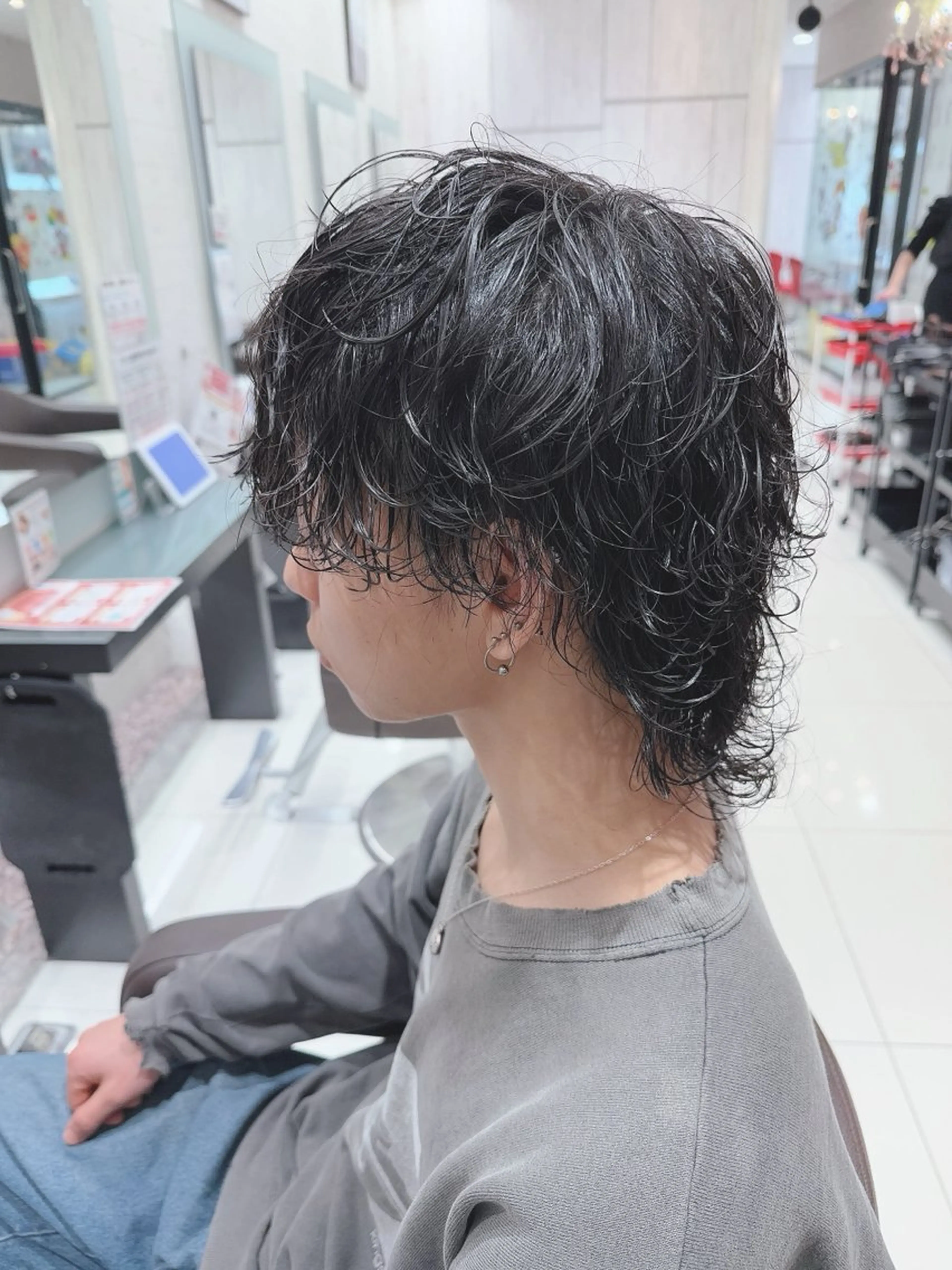 パーマ メンズ カット パーマ トリートメント EARTH 山﨑龍馬のヘアスタイル