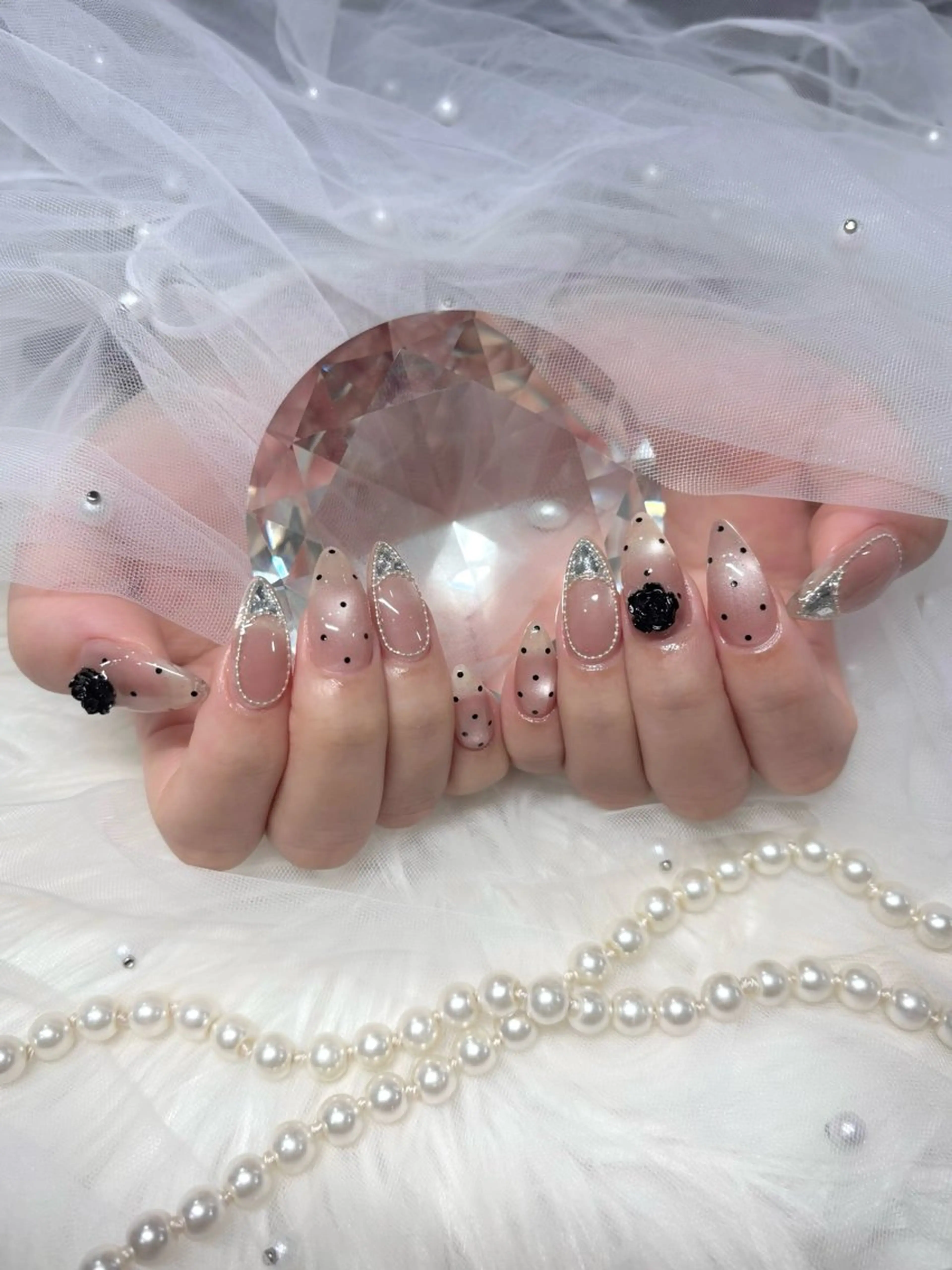 オフ込み120分つけ放題コース💘お時間内にできるデザインになります🪽（目安6​〜​10本アート）の写真