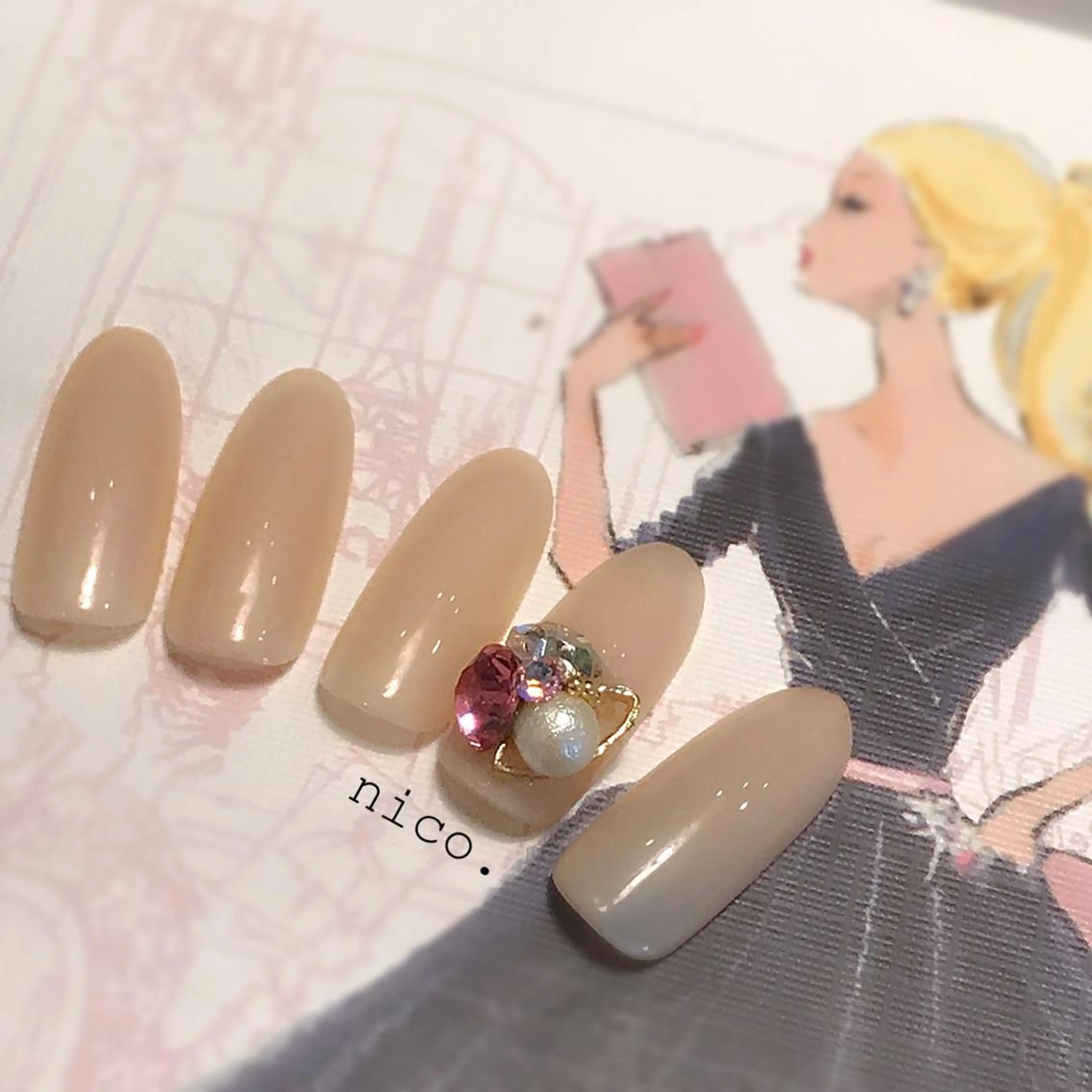 ネイル キラキラネイル ストーンネイル nico nail所属・三鷹🎀韓国ネイル/ niconail🪄のネイルデザイン