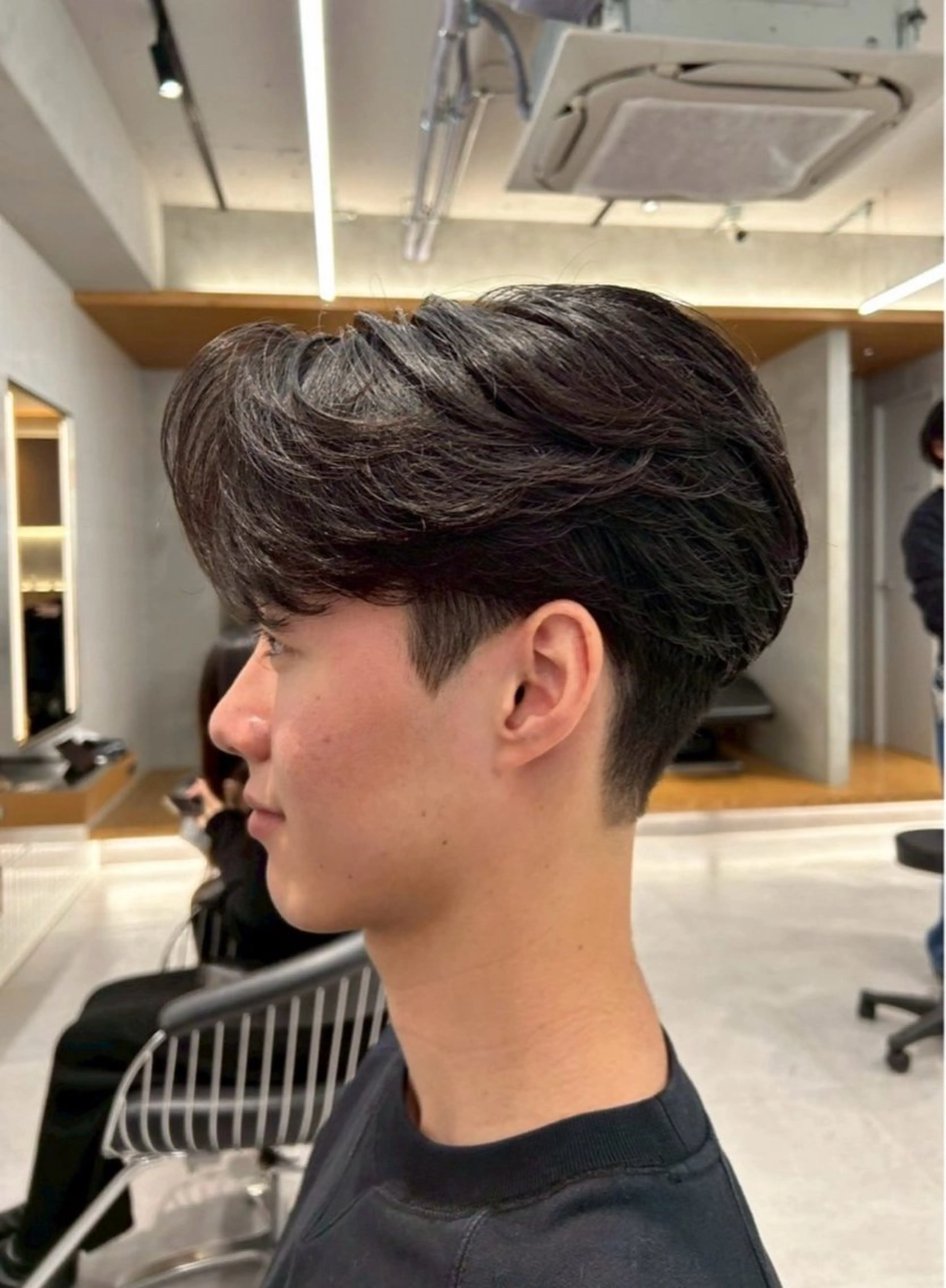 パーマ メンズ パーマ センターパート フェザー/ニュアンスのヘアスタイル