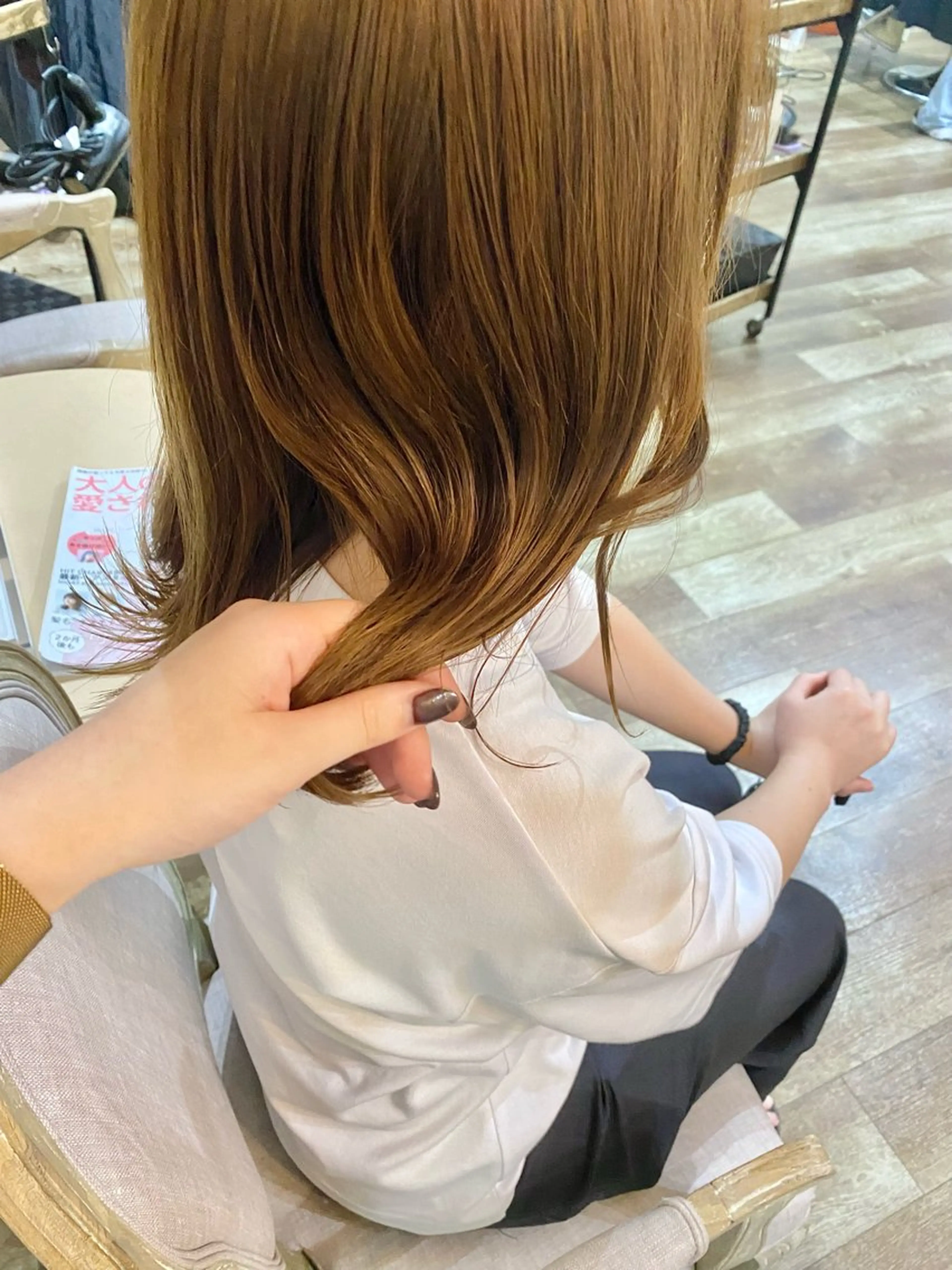 ミディアム カラー カット ヘアカラー HONDA KANONのヘアスタイル