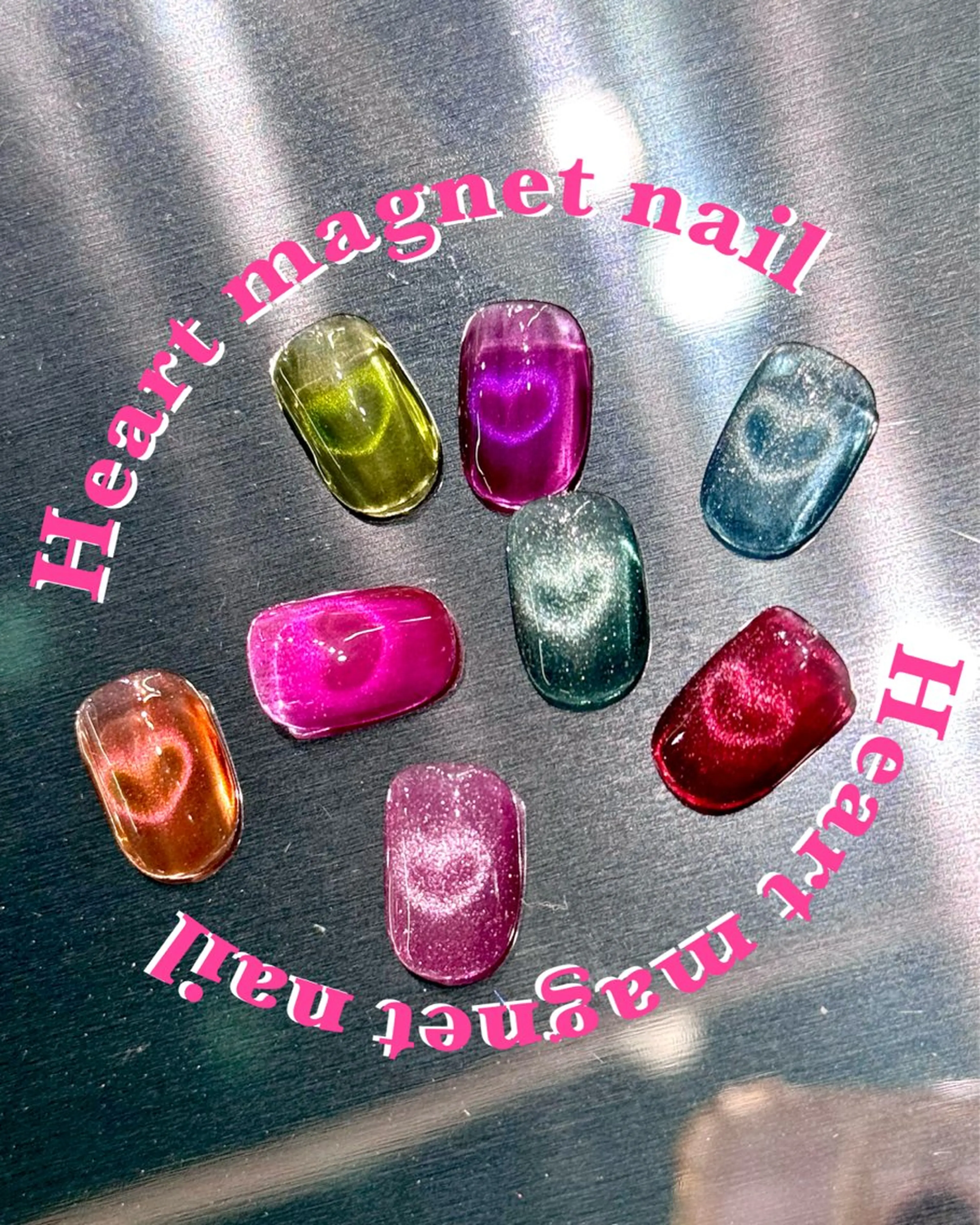 ネイル ハート マグネットネイル NICO nail 下北沢店 ネイル＆アイラッシュ所属・NICOnail Sayumiのネイルデザイン
