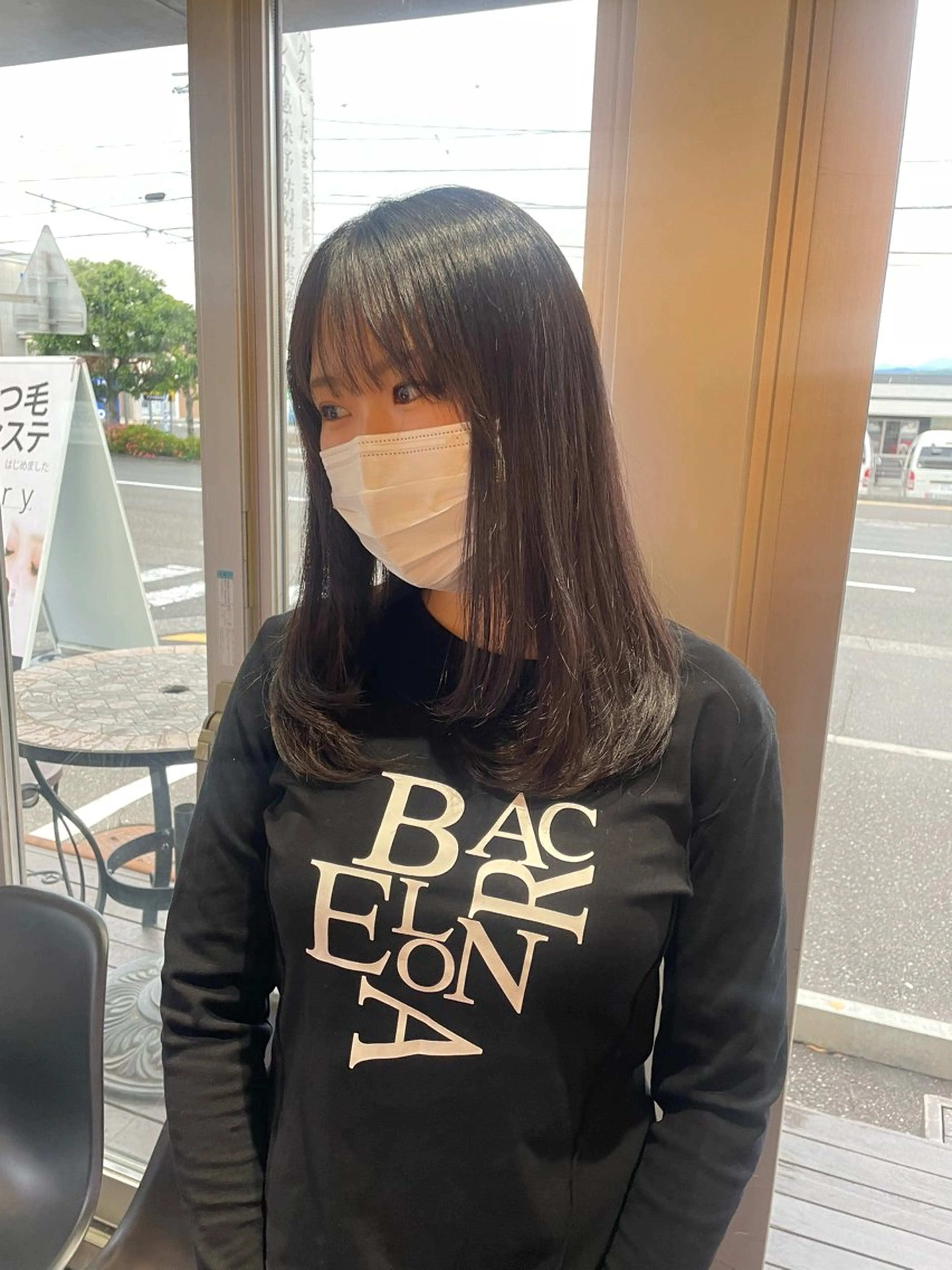 セミロング カット 縮毛矯正 🤎うる艶ベージュ 🧸MAYUKA🤎のヘアスタイル