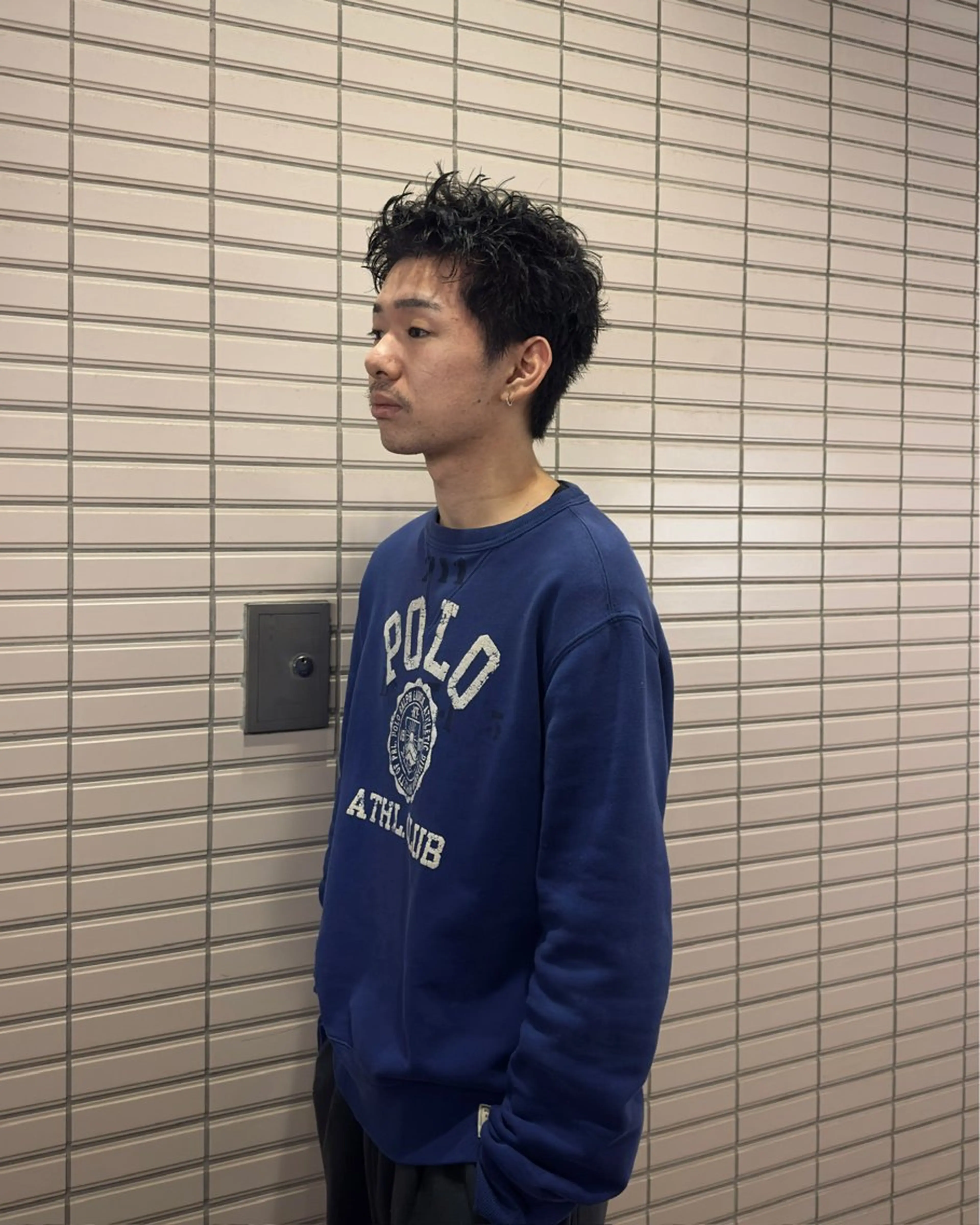ショート パーマ メンズ ショートヘア カット パーマ 栢原 達也のヘアスタイル