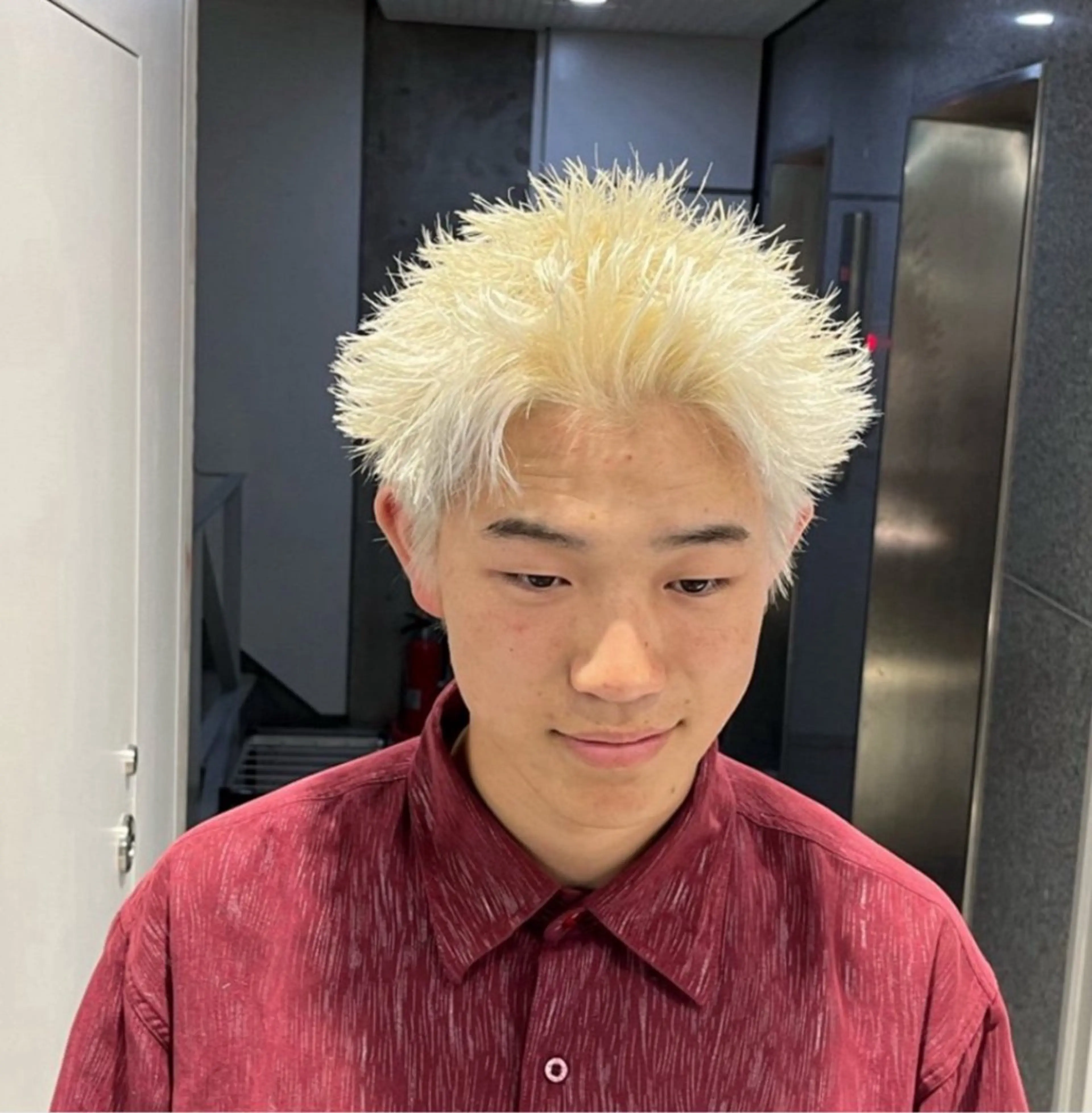 ショート カラー パーマ メンズ カット ヘアカラー 🔥スパイキー 特化🔥菊水皐暉🔥のヘアスタイル