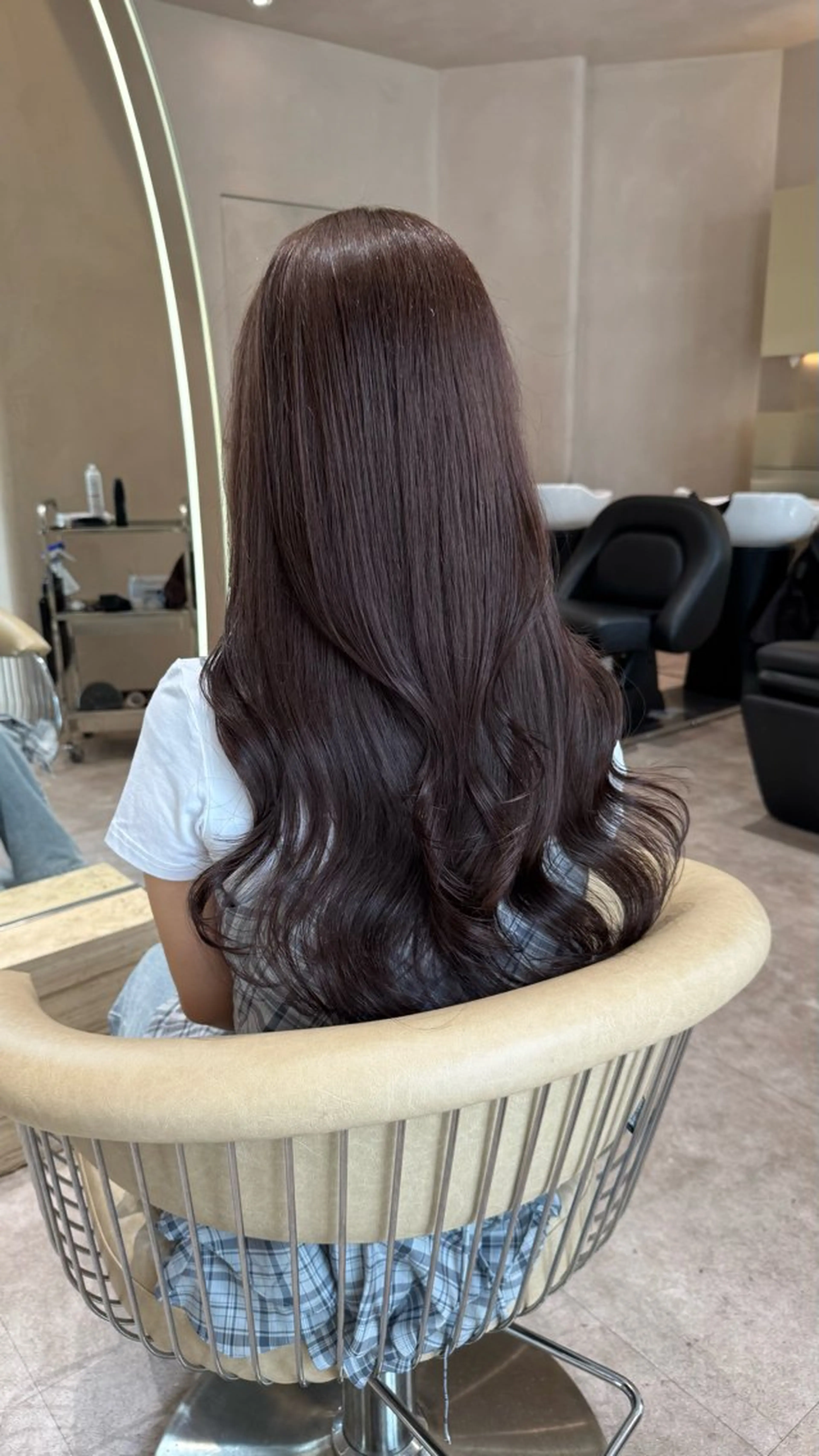 セミロング カット ヘアカラー トリートメント 韓国ヘア/ベージュ カラー/髪質改善/涼のヘアスタイル