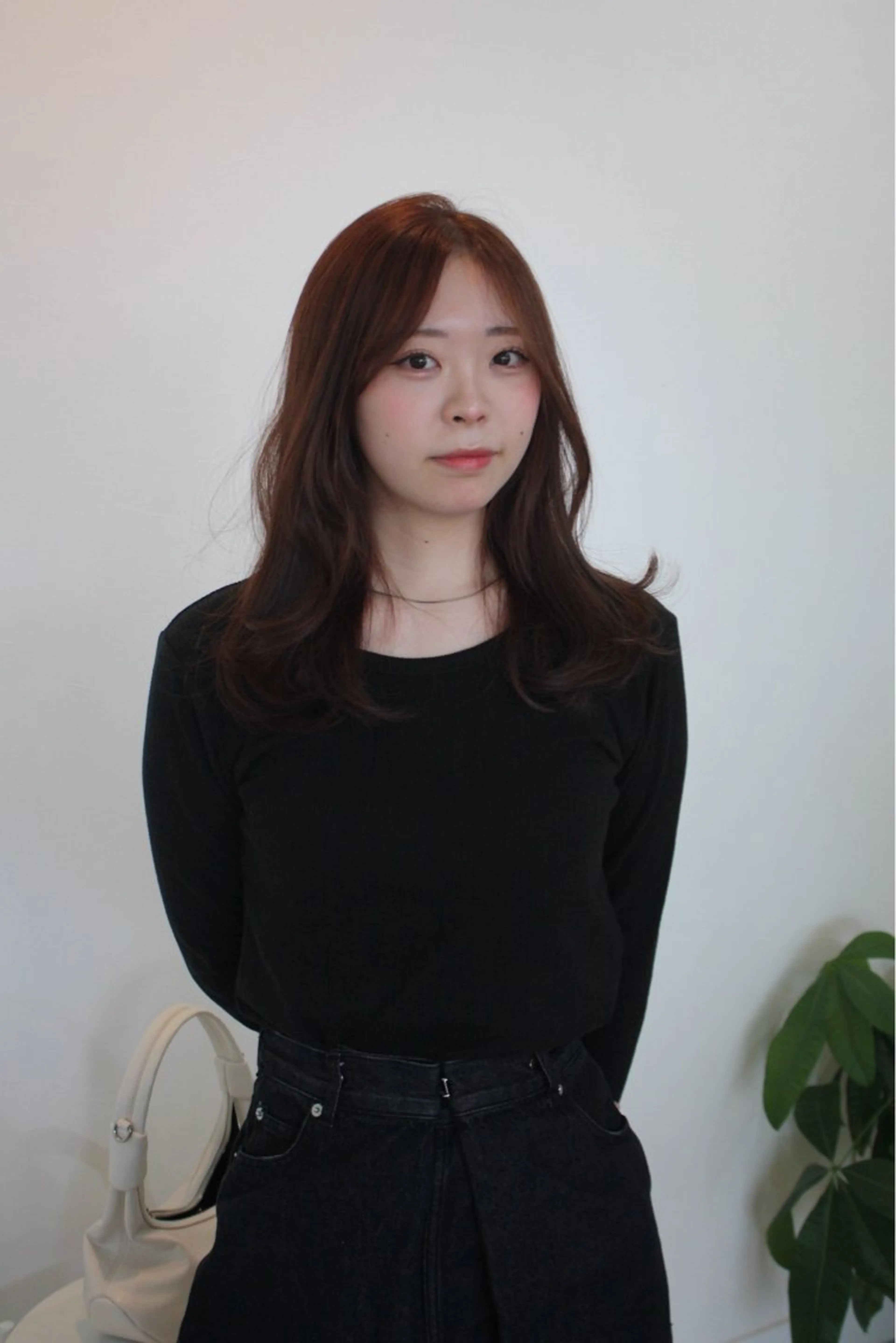 セミロング レイヤーカット カット ヘアカラー トリートメント 前川 瑞希のヘアスタイル