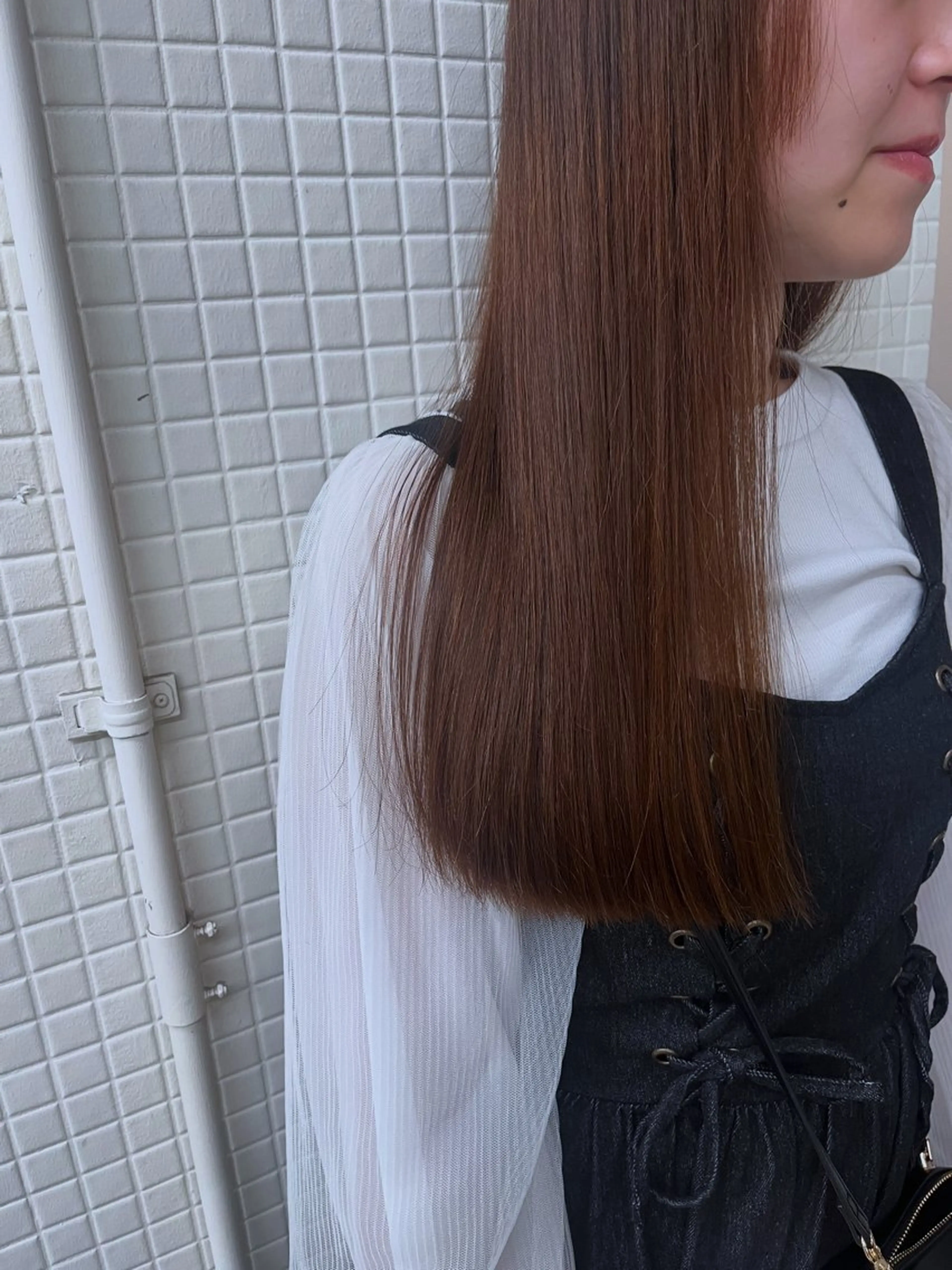ロング 縮毛矯正 加藤 瑠彩のヘアスタイル