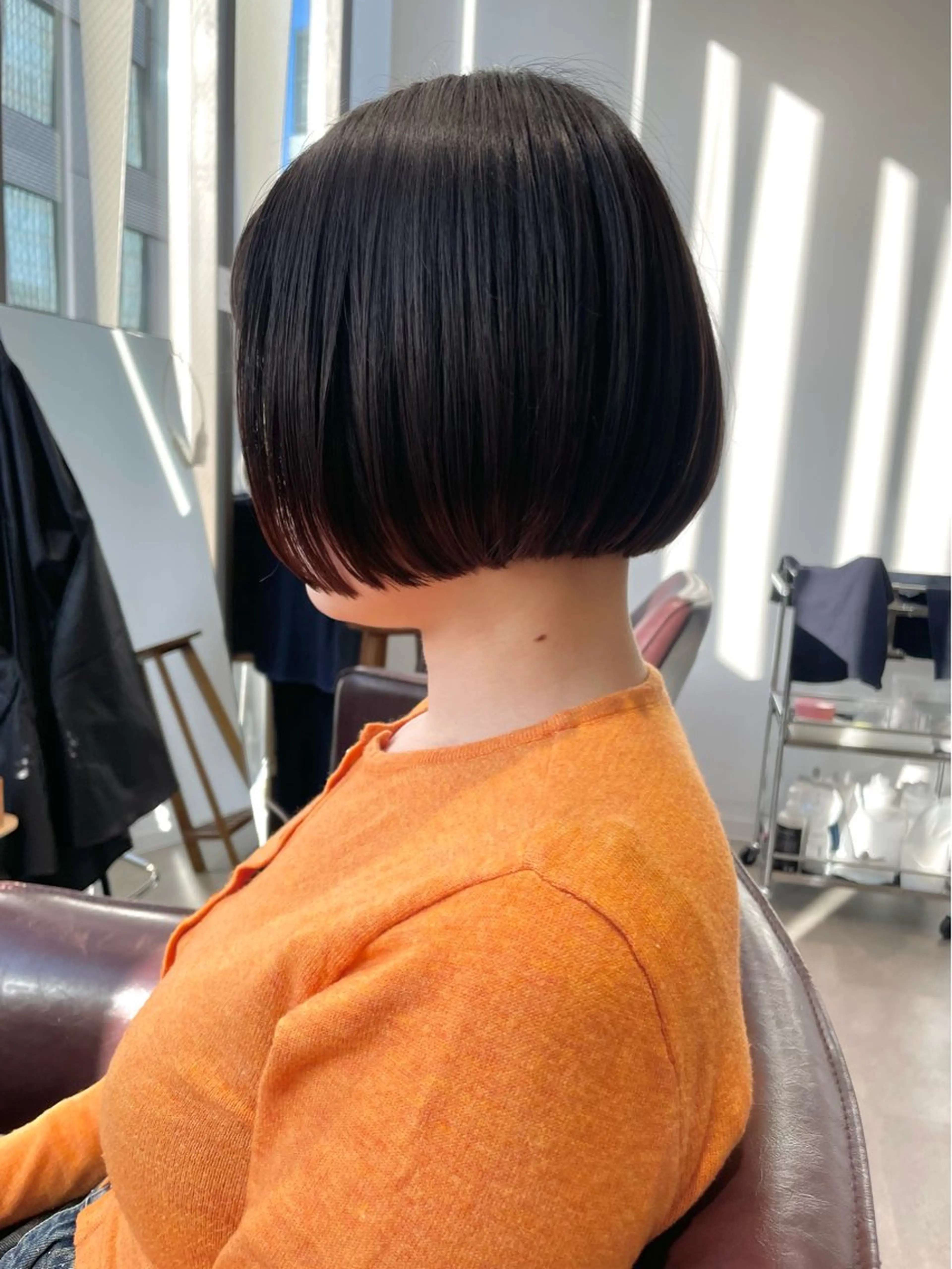 ショート ボブレイヤー ボブ ハッシュカット 髪質改善 韓国風ヘア SAUT銀座所属・石川玲菜/ 髪質改善ボブ/メンズのヘアスタイル