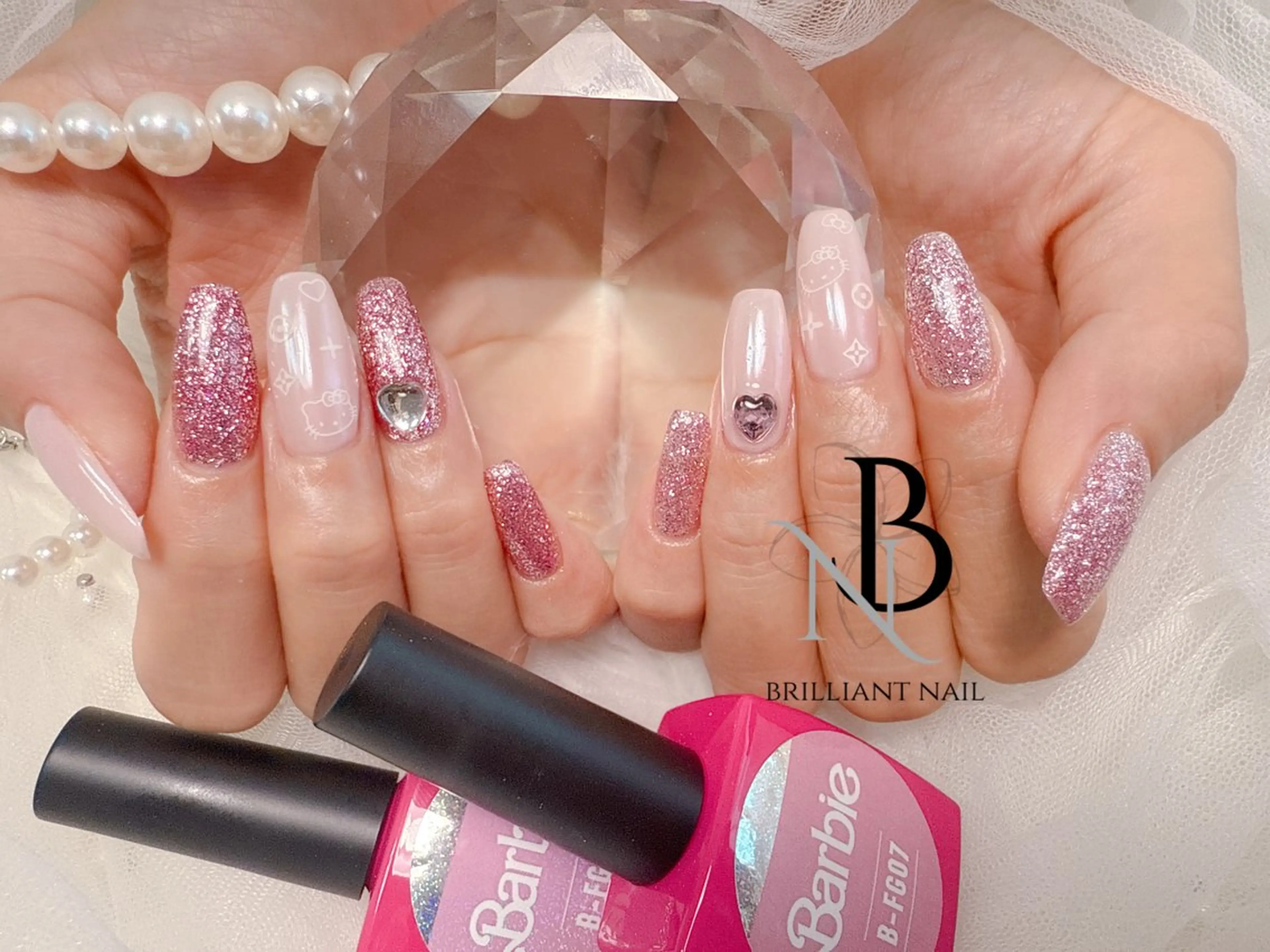 セミロング ハンドネイル ハンドケア brilliant nail💎あやのネイルデザイン
