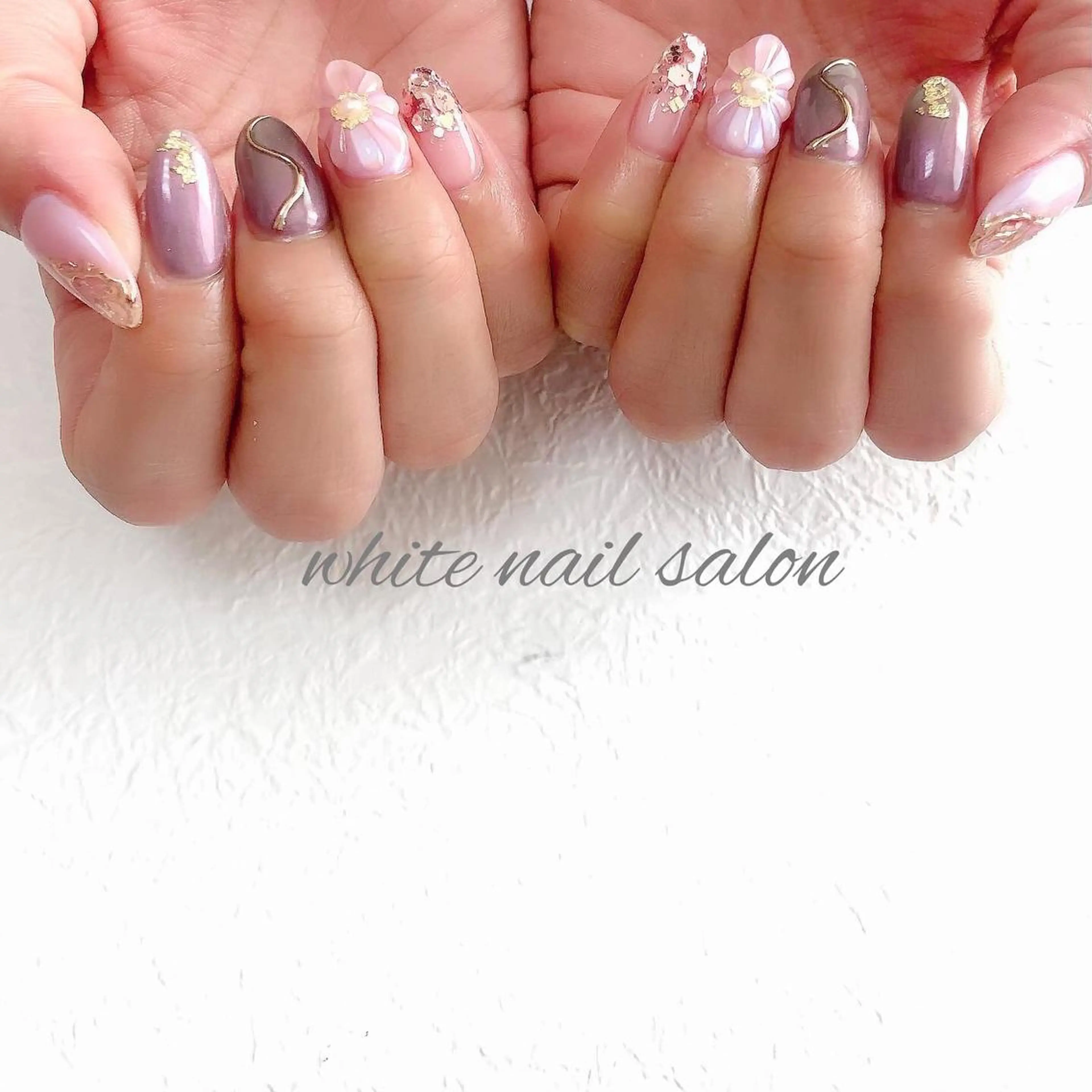 ネイル ジェルネイル ハードジェル 持ち込み ソフトジェル ハンドネイル white nail salonのネイルデザイン