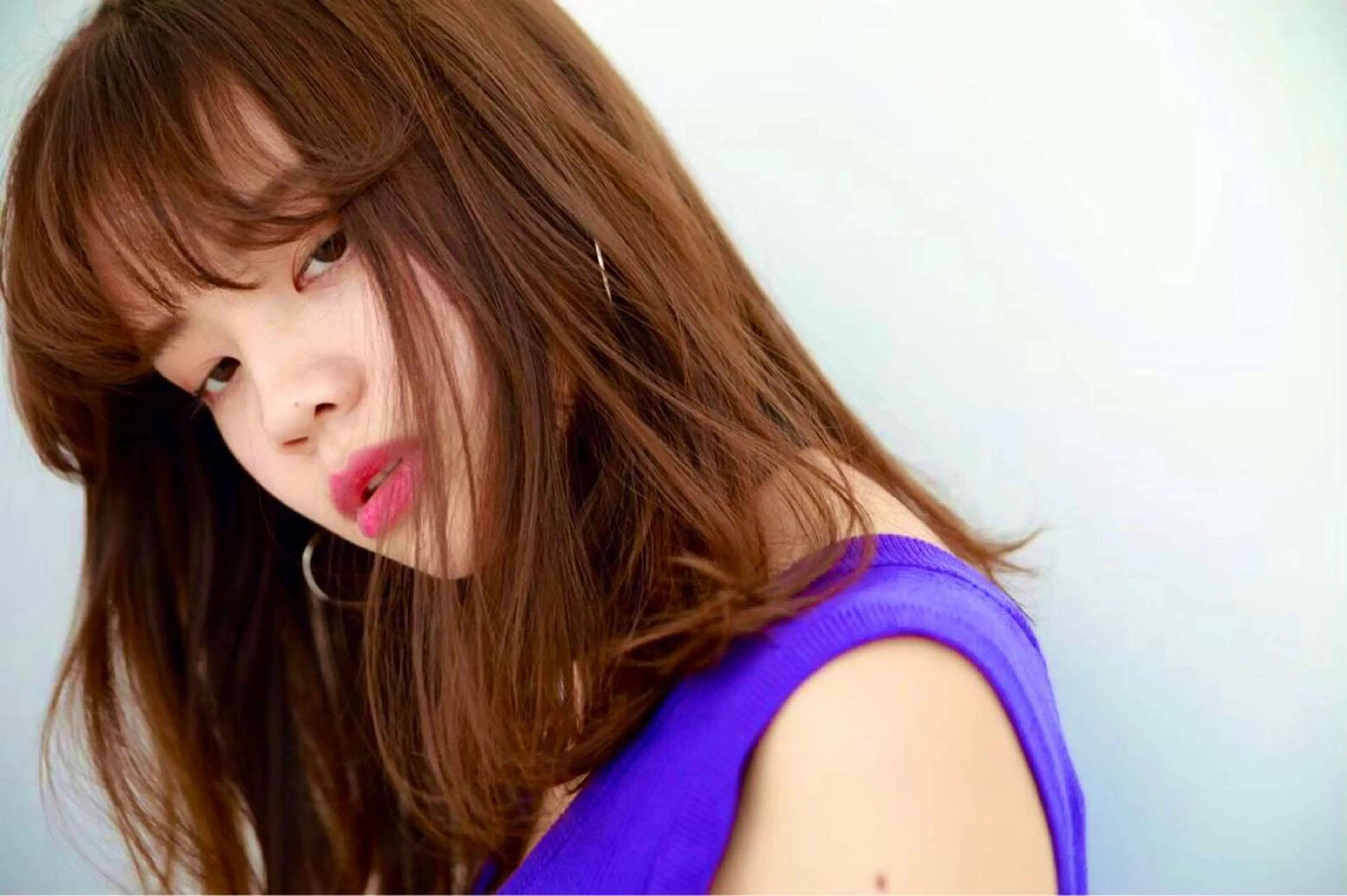 セミロング カット ヘアカラー トリートメント しもかわ かほのヘアスタイル