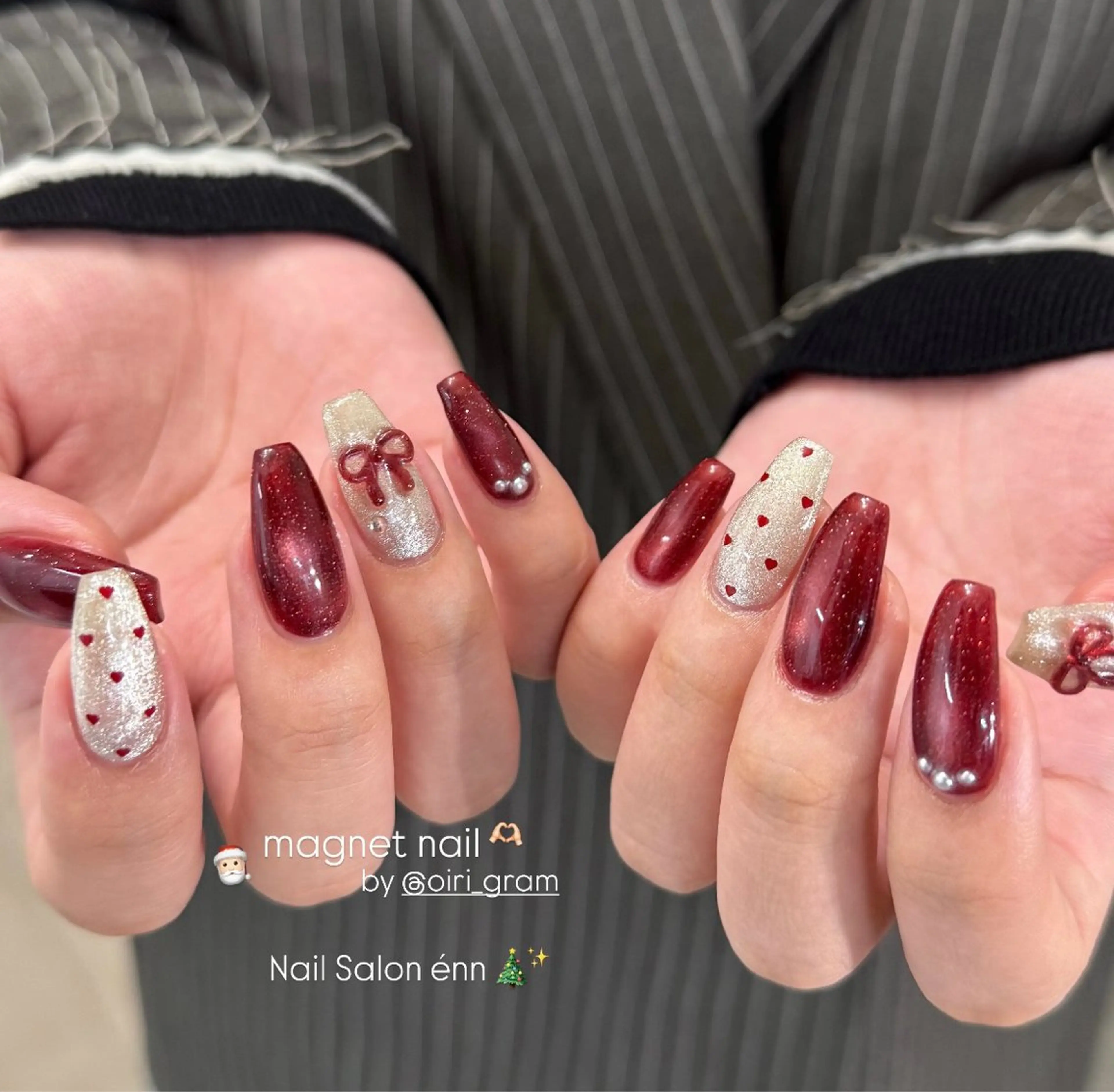 ネイル マグネットネイル ハンドネイル 🫧RISA🫧 énn |四条烏丸のネイルデザイン