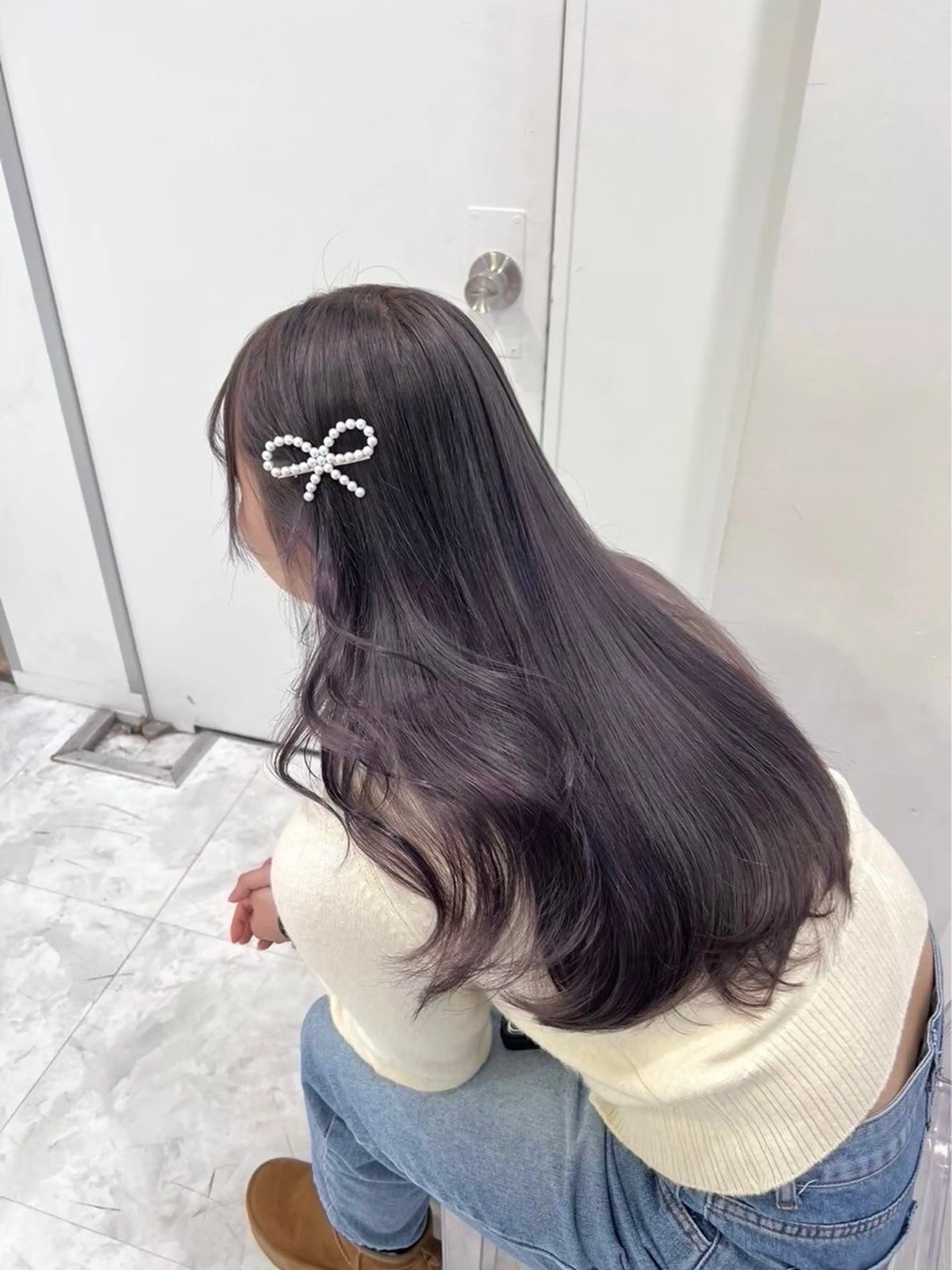 カラー ヘアカラー トリートメント ヘッドスパ ヘアセット 🍒暖色カラー🍒 YUUNAのヘアスタイル