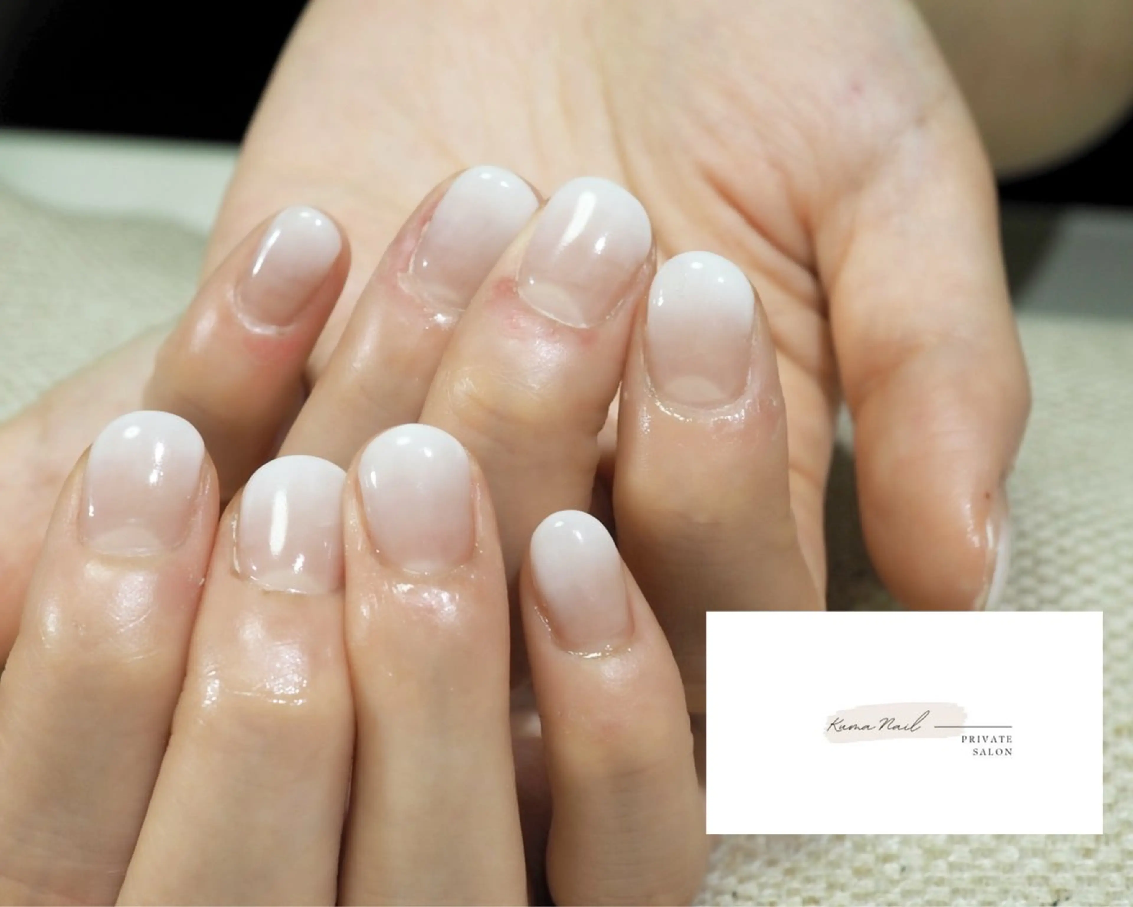 ネイル グラデーション オフィスネイル ショートネイル シンプルネイル ブライダルネイル 藤が丘/守山/長久手 Kuma Nailのネイルデザイン