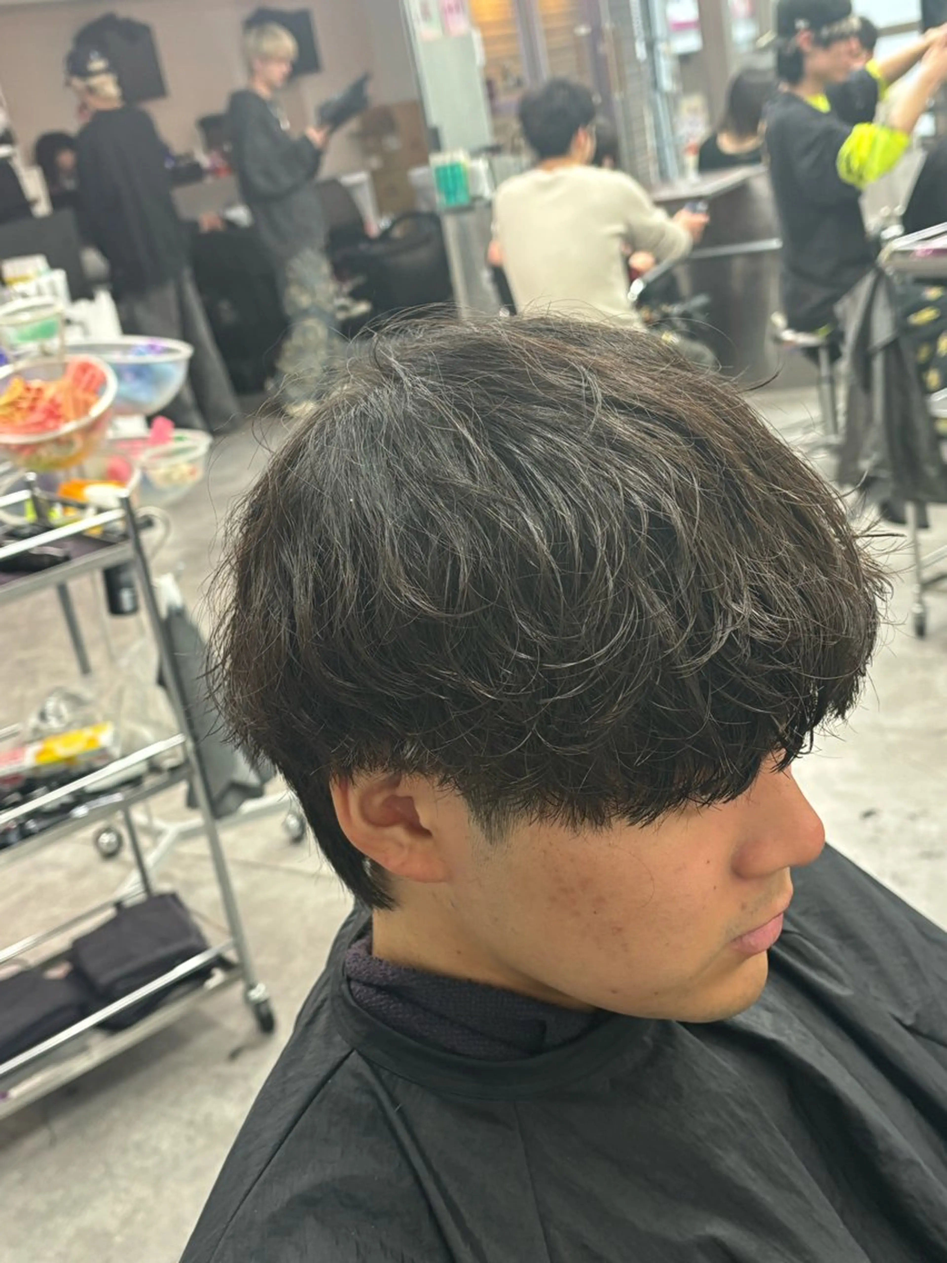 ショート パーマ メンズ カット パーマ ヘアセット メンズ/パーマ特化/ 町田/naokiのヘアスタイル
