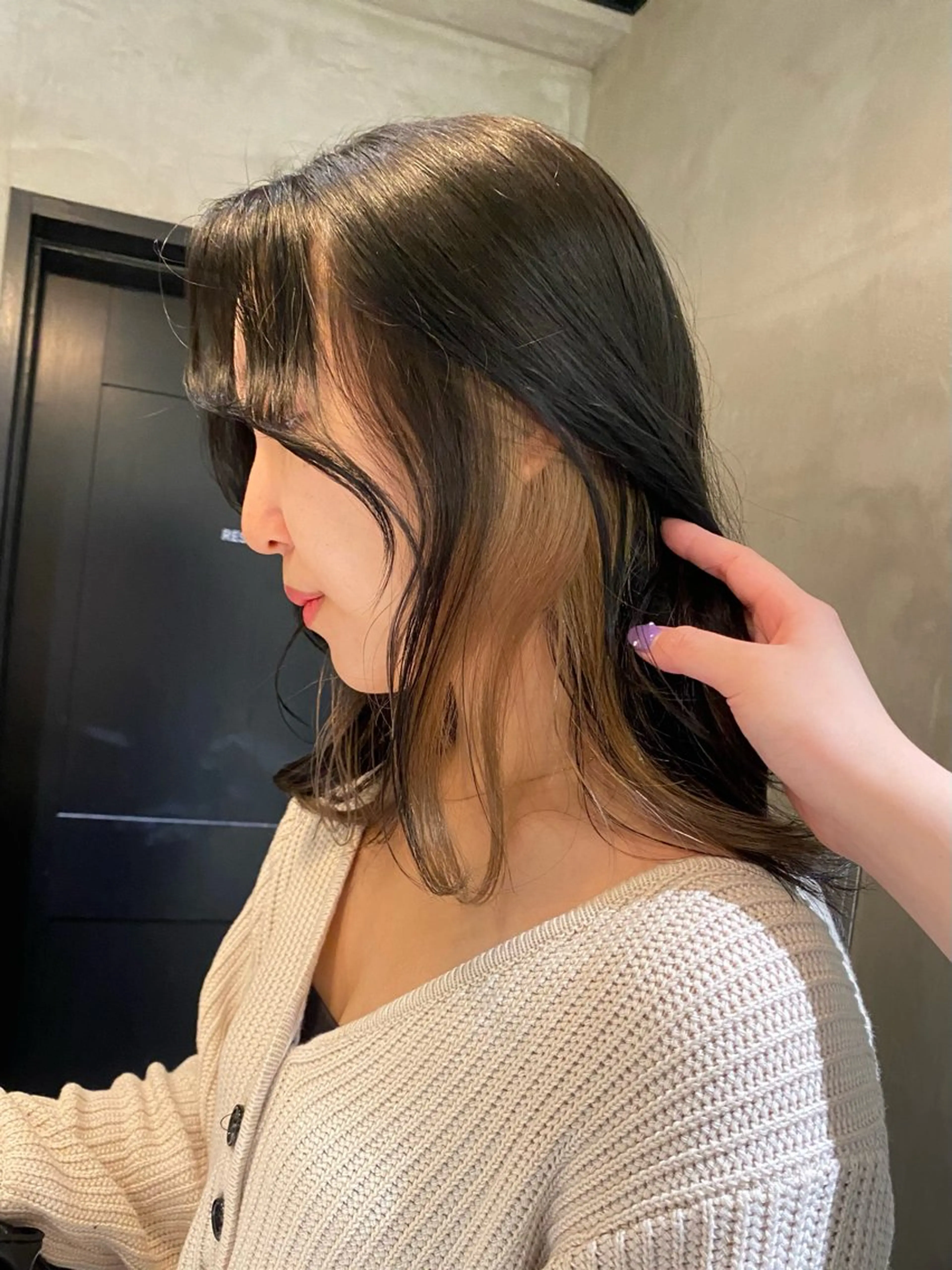 セミロング カラー ヘアカラー トリートメント デザインカラー❤︎ イシイレイのヘアスタイル