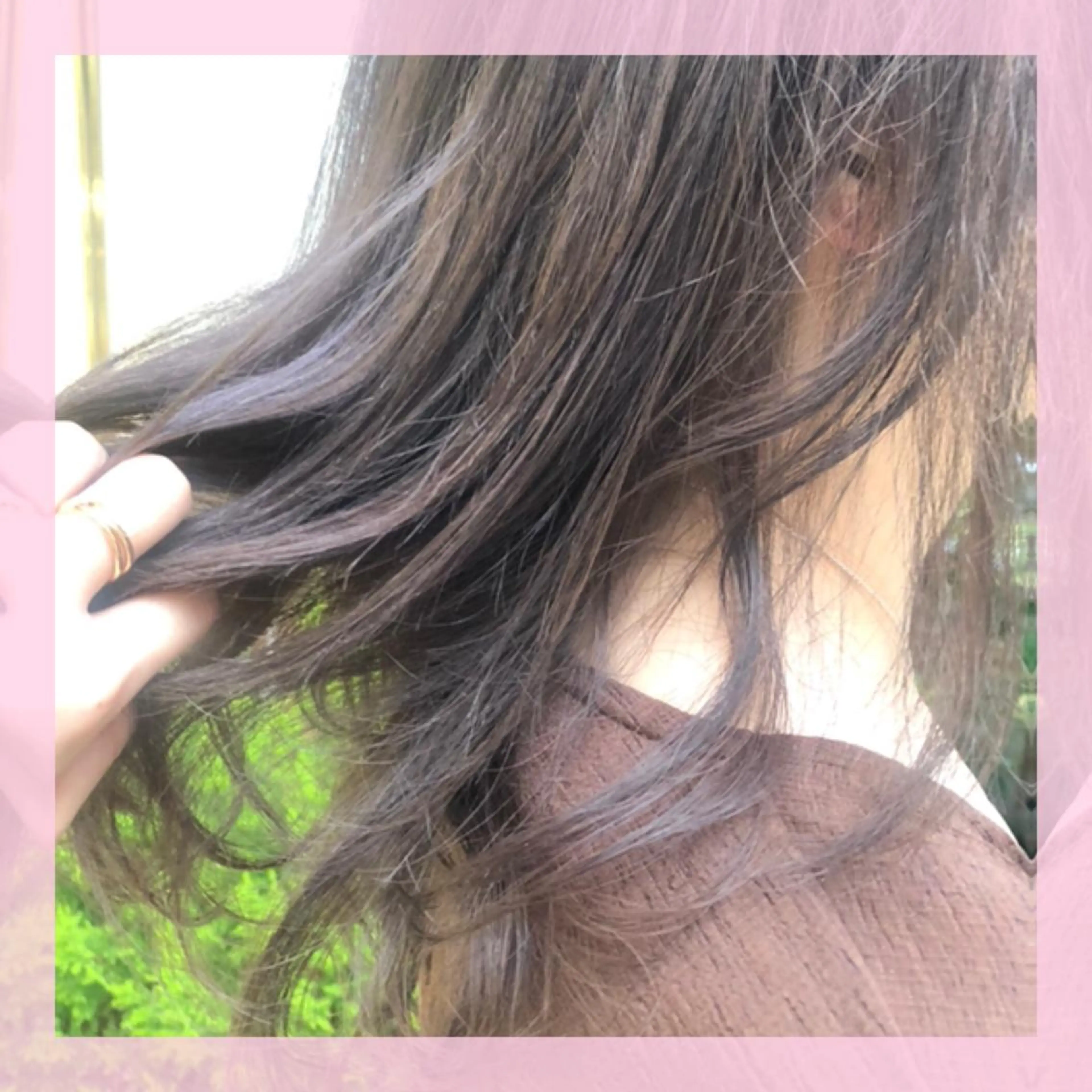 セミロング カラー アッシュ ラベンダーカラー ラベンダーアッシュ カット ヘアカラー plum.所属・🍒前川 🍒のヘアスタイル