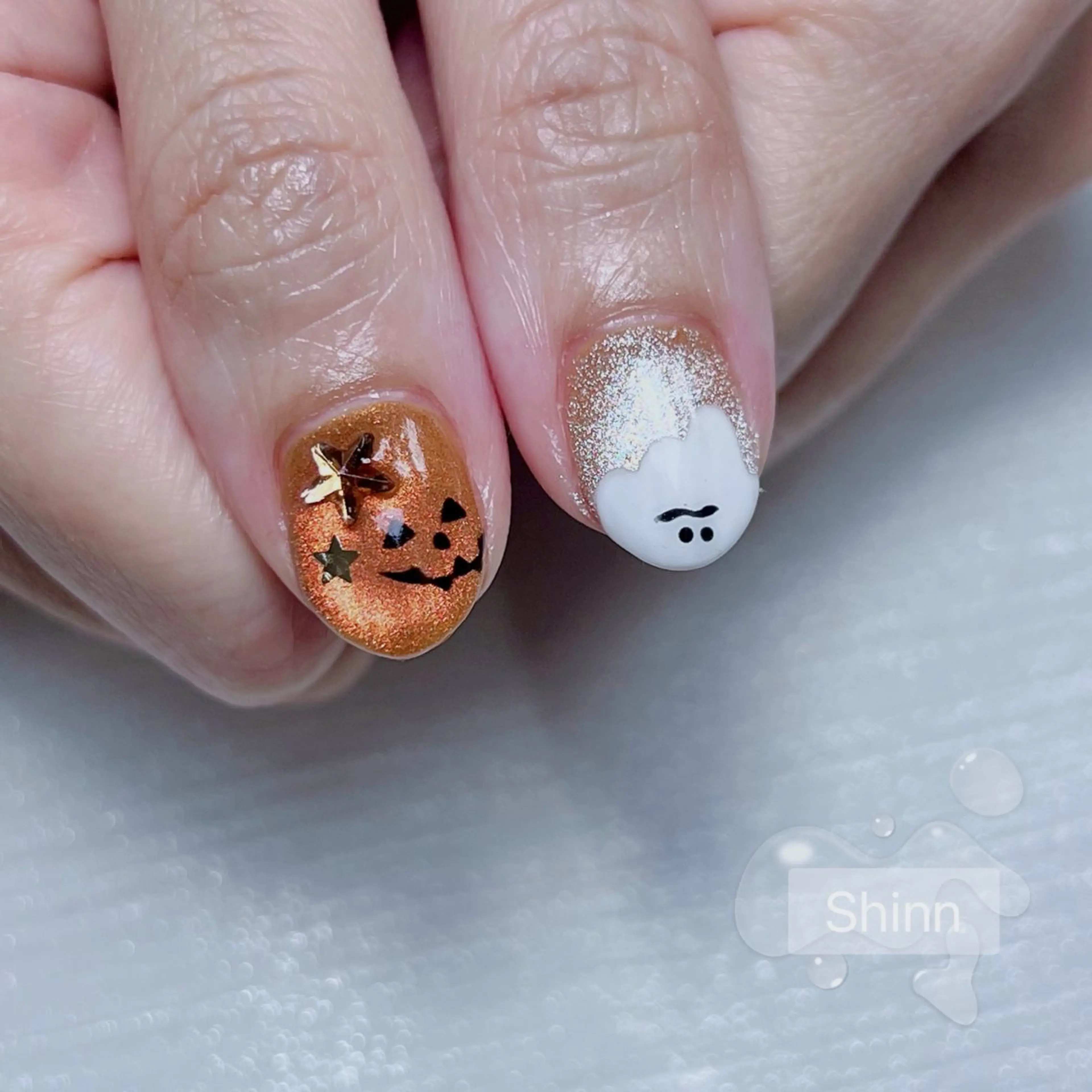 ネイル ハロウィン ハンドネイル ハンドケア shinn / Aira⛓️のネイルデザイン