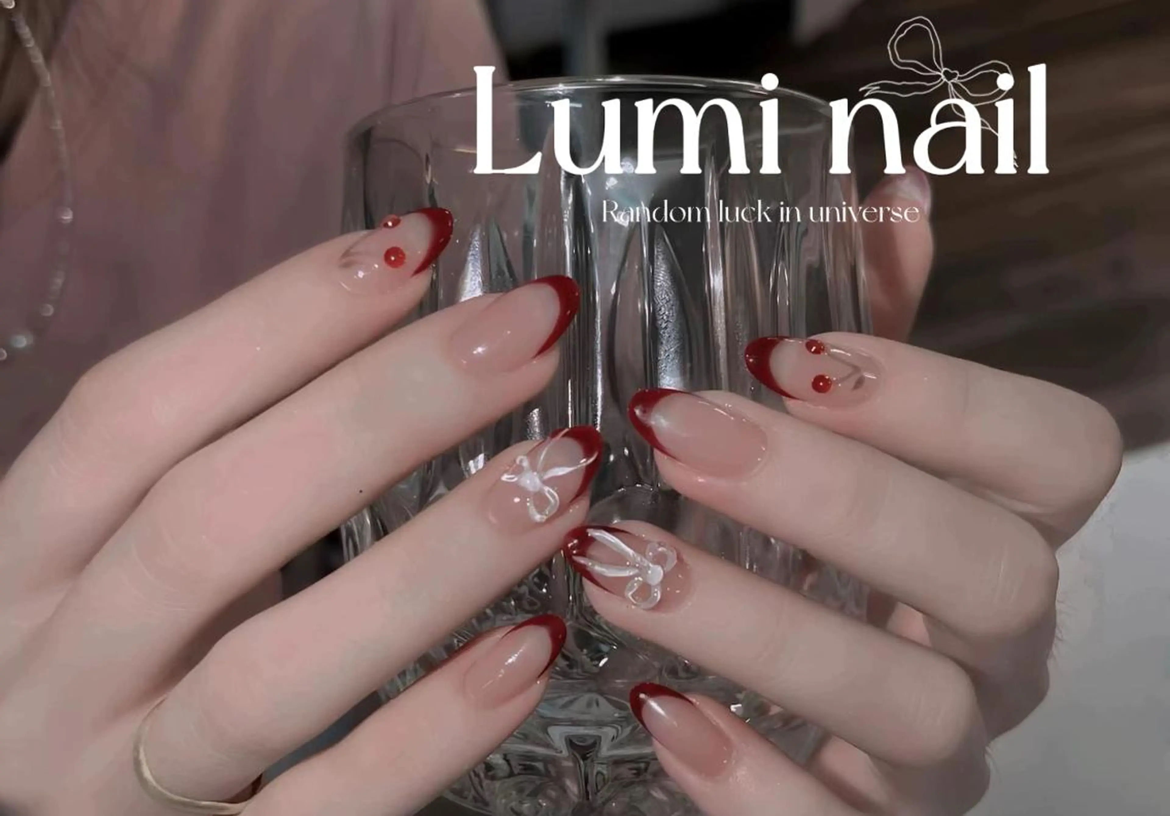 ネイル ツイードネイル 冬ネイル クリスマス 神崎 理沙のネイルデザイン