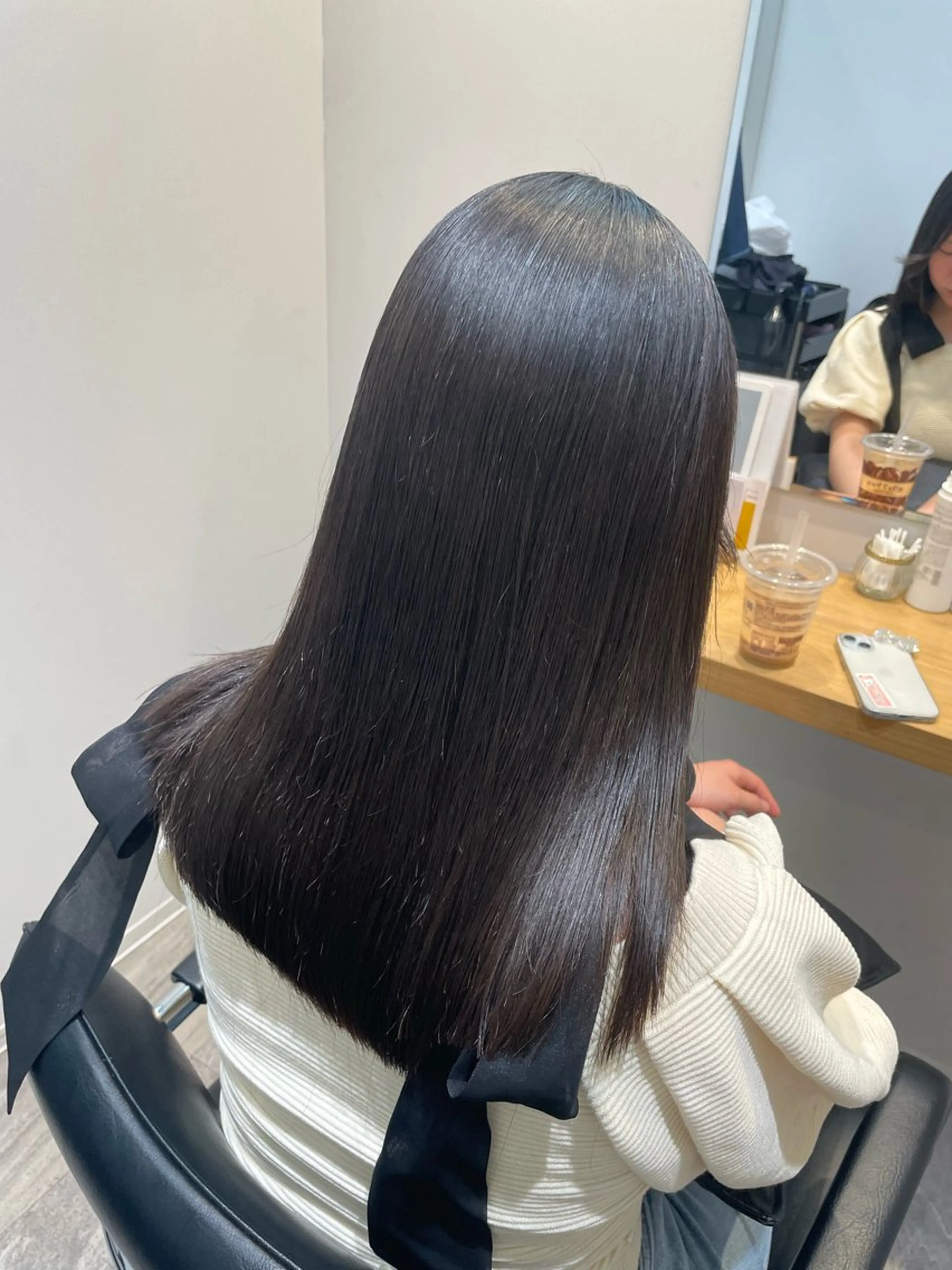 ロング カラー 縮毛矯正 トリートメント Jr.stylist 彩乃のヘアスタイル