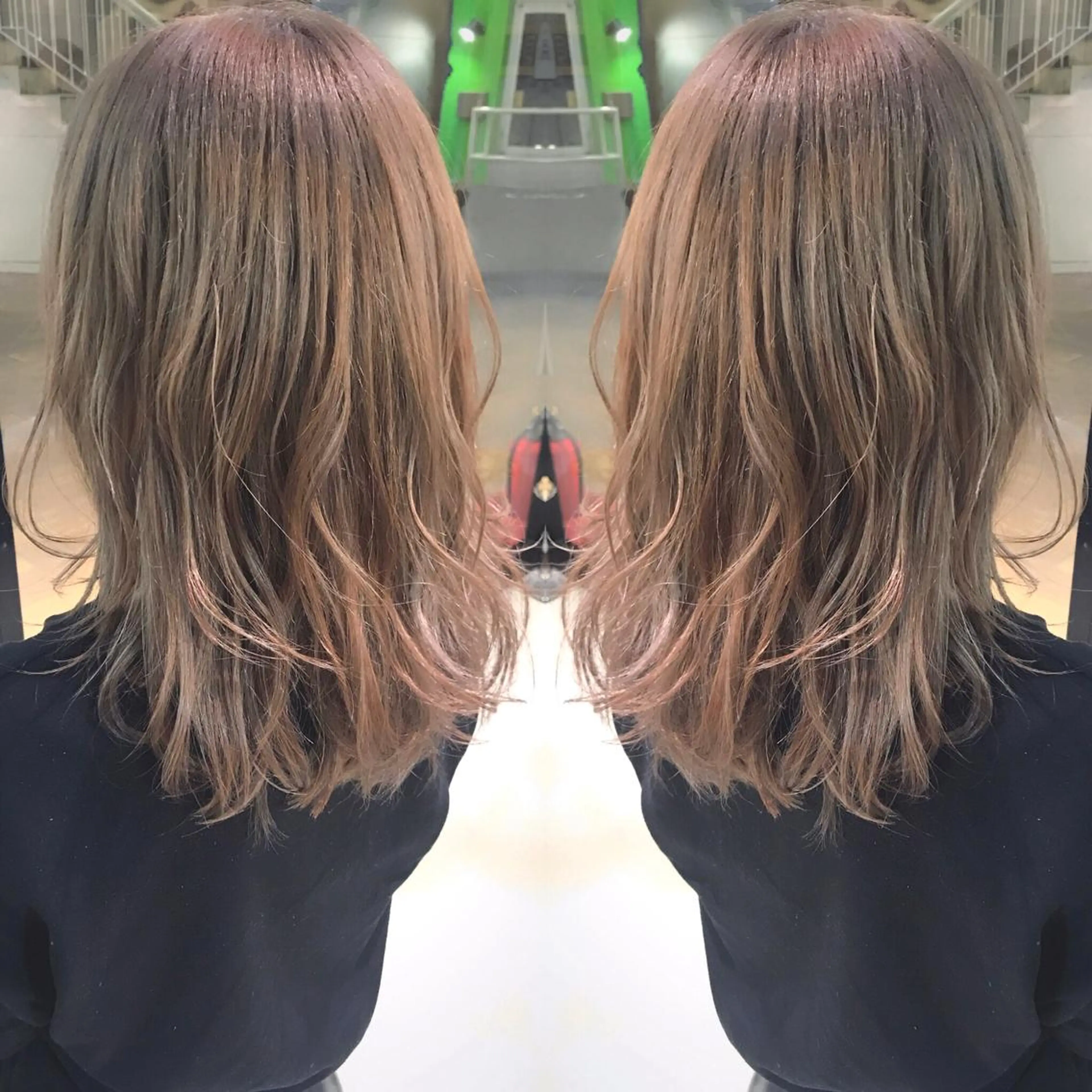 セミロング カラー 松村 崇弘のヘアスタイル