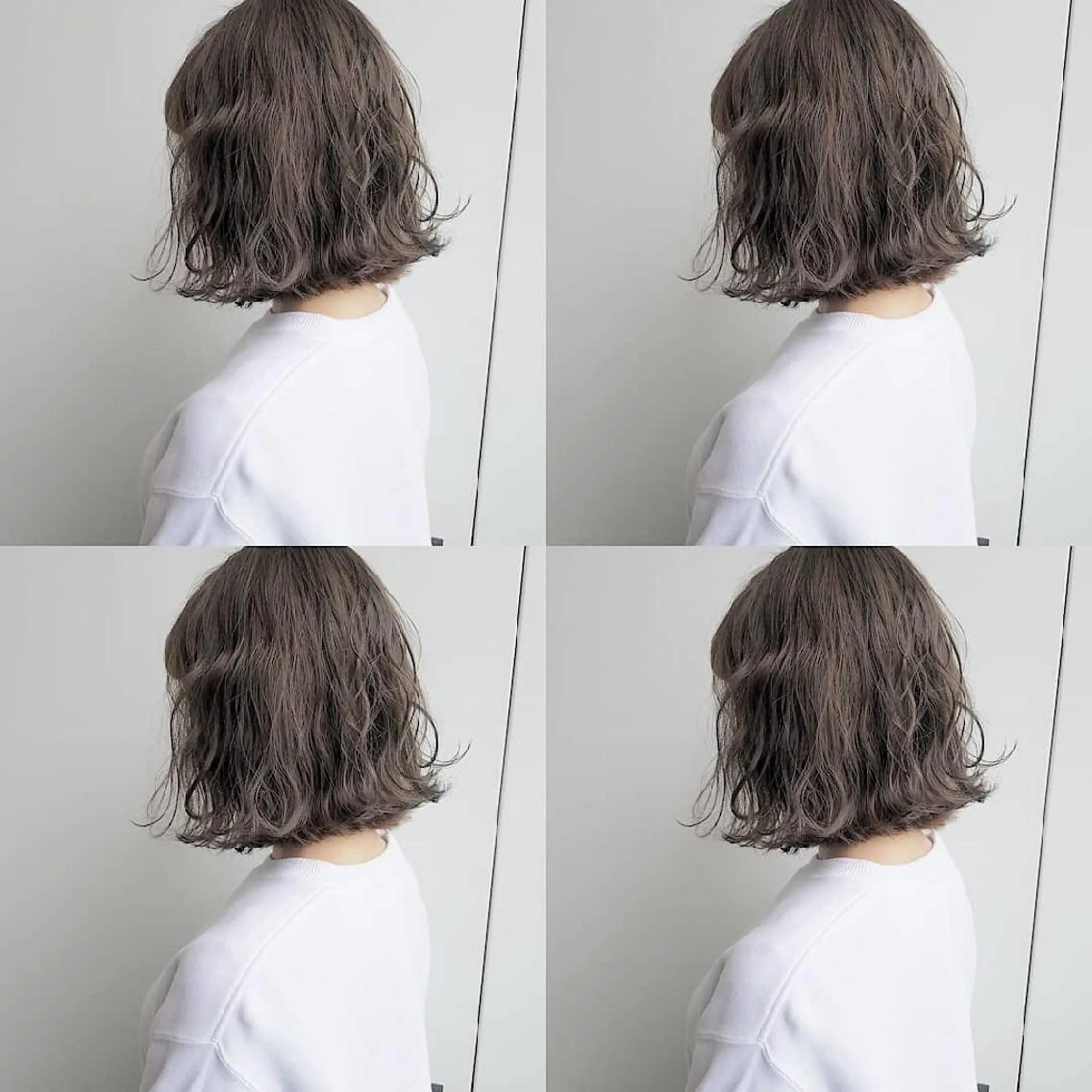 ショート カラー ヘアアレンジ パーマ マツエク・マツパ ネイル ベージュカラー ミルクティーベージュ くせ毛 iplus✴ まつげ、眉毛、耳つぼのマツエク・マツパデザイン