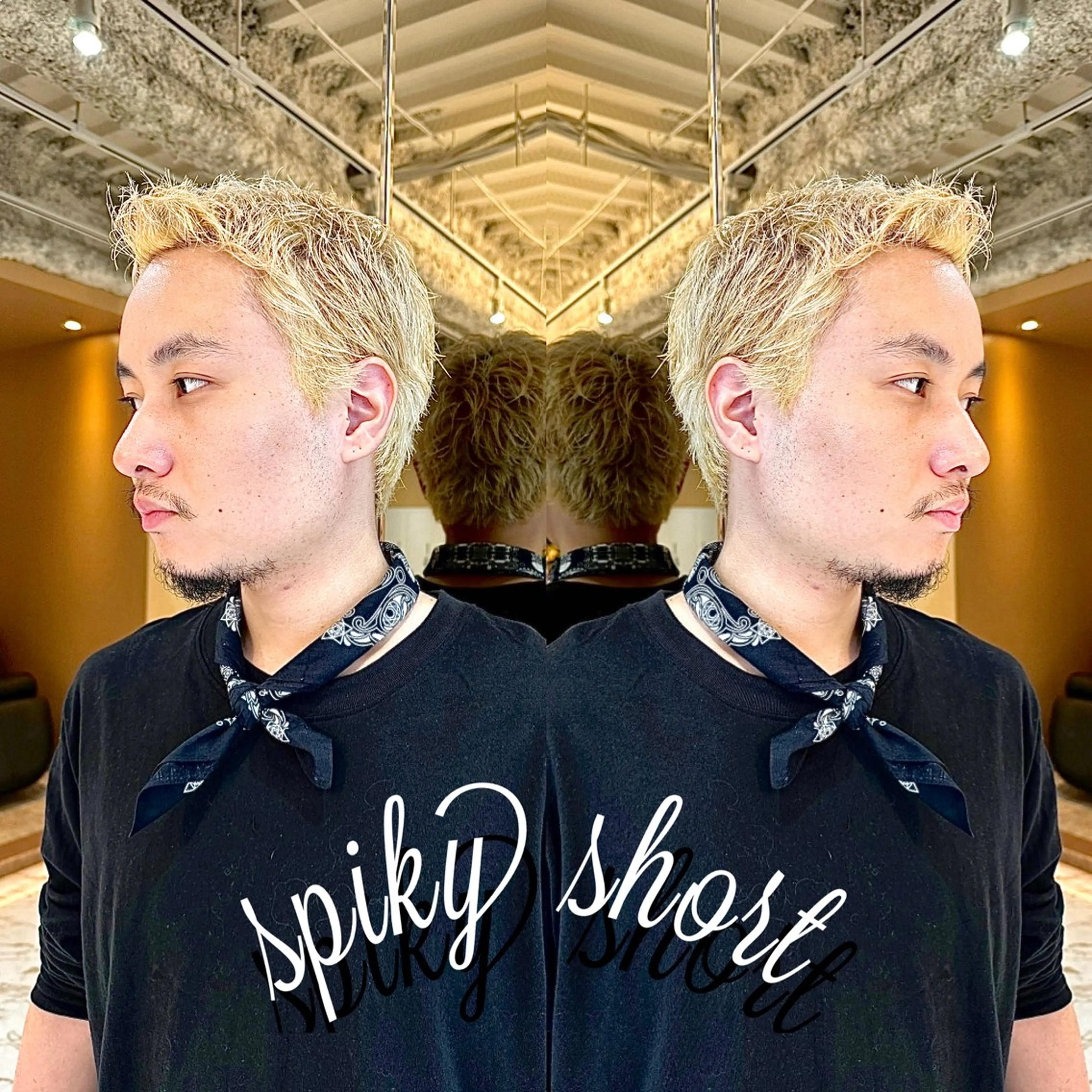 ショート カラー メンズ ブリーチ毛もかけれる 縮毛矯正🍎カイトのヘアスタイル