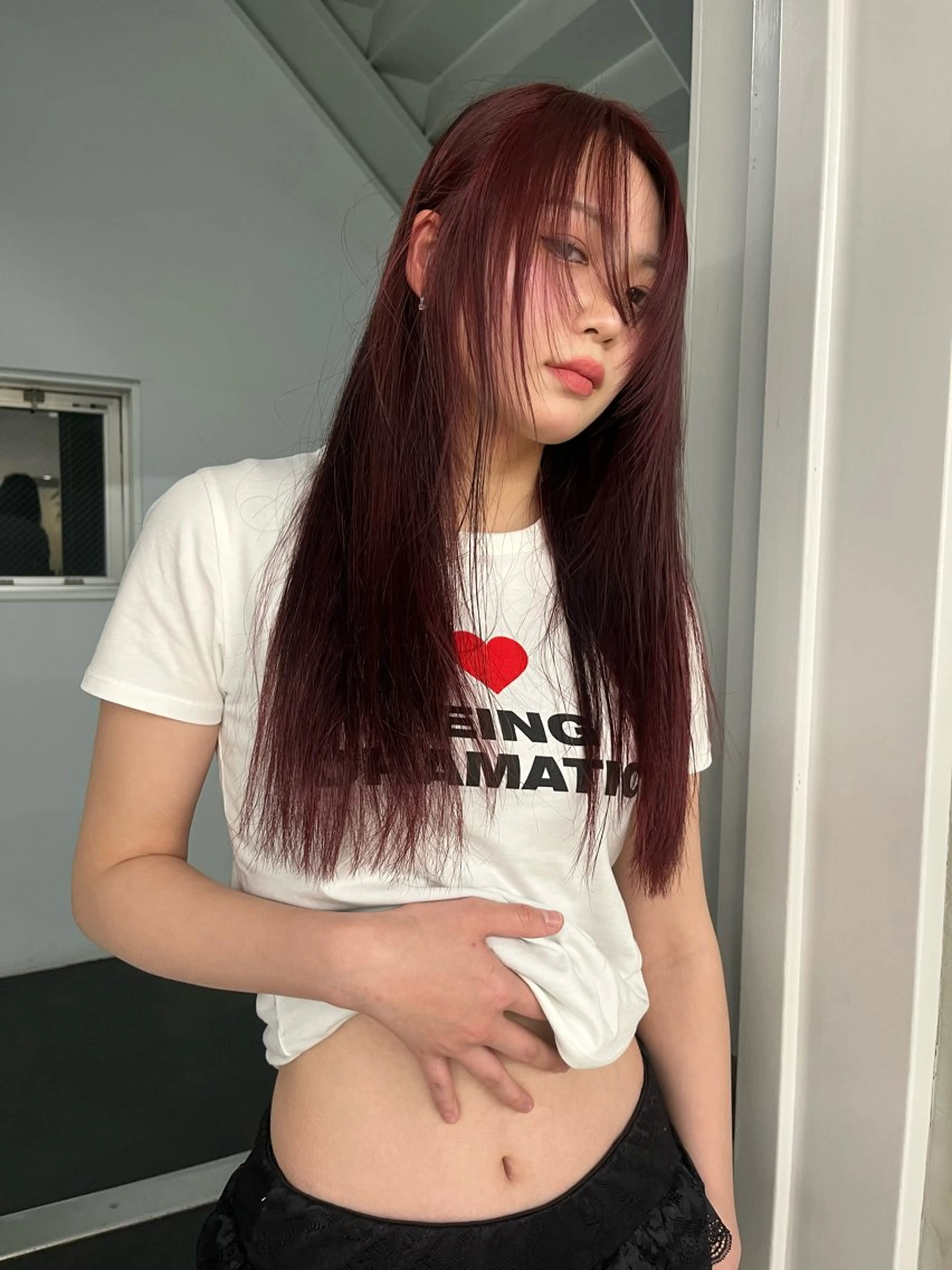 前髪カット＋ワンカラーの写真