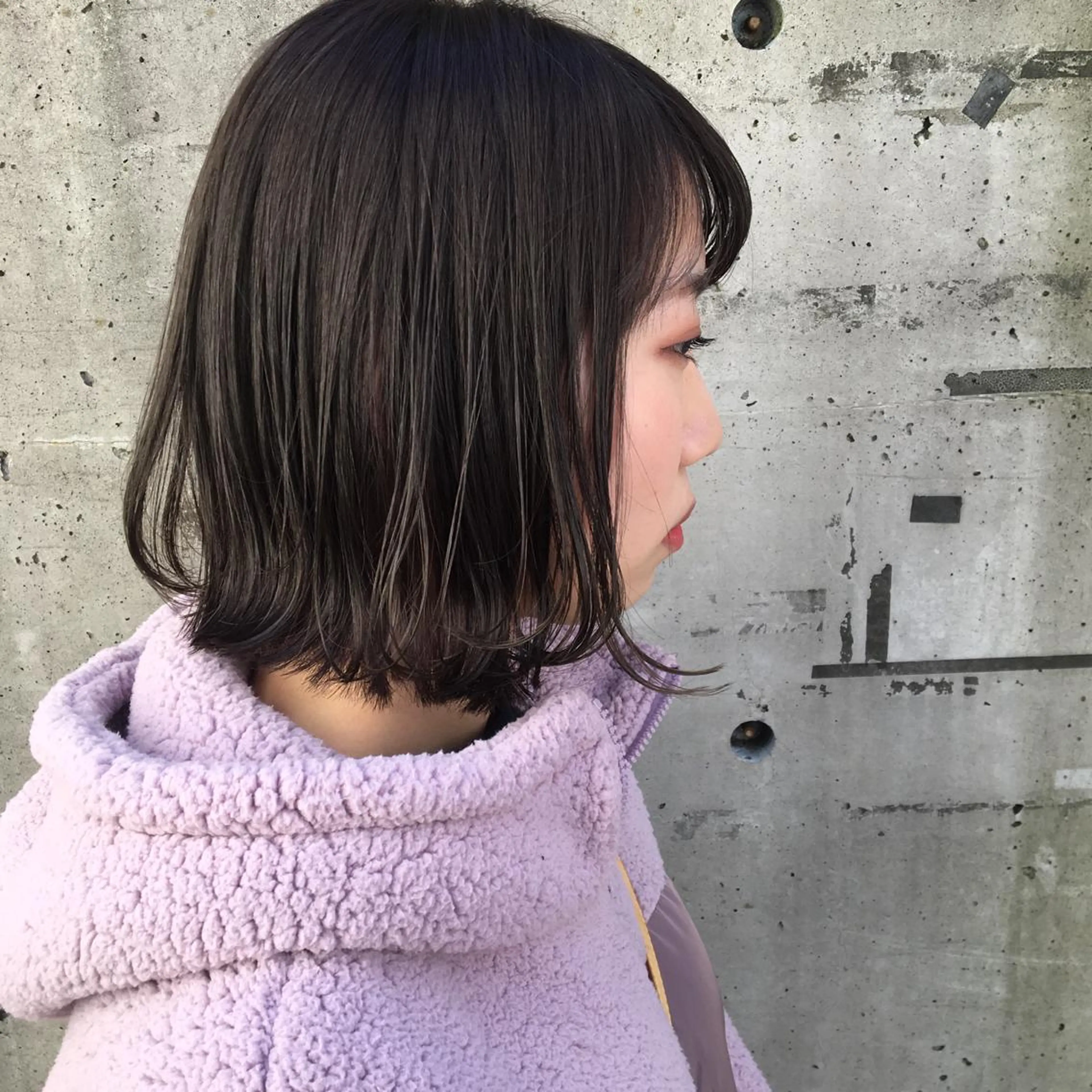 ミディアム カラー ブリーチ グレージュ ブリーチなしカラー emme MIHO♡のヘアスタイル