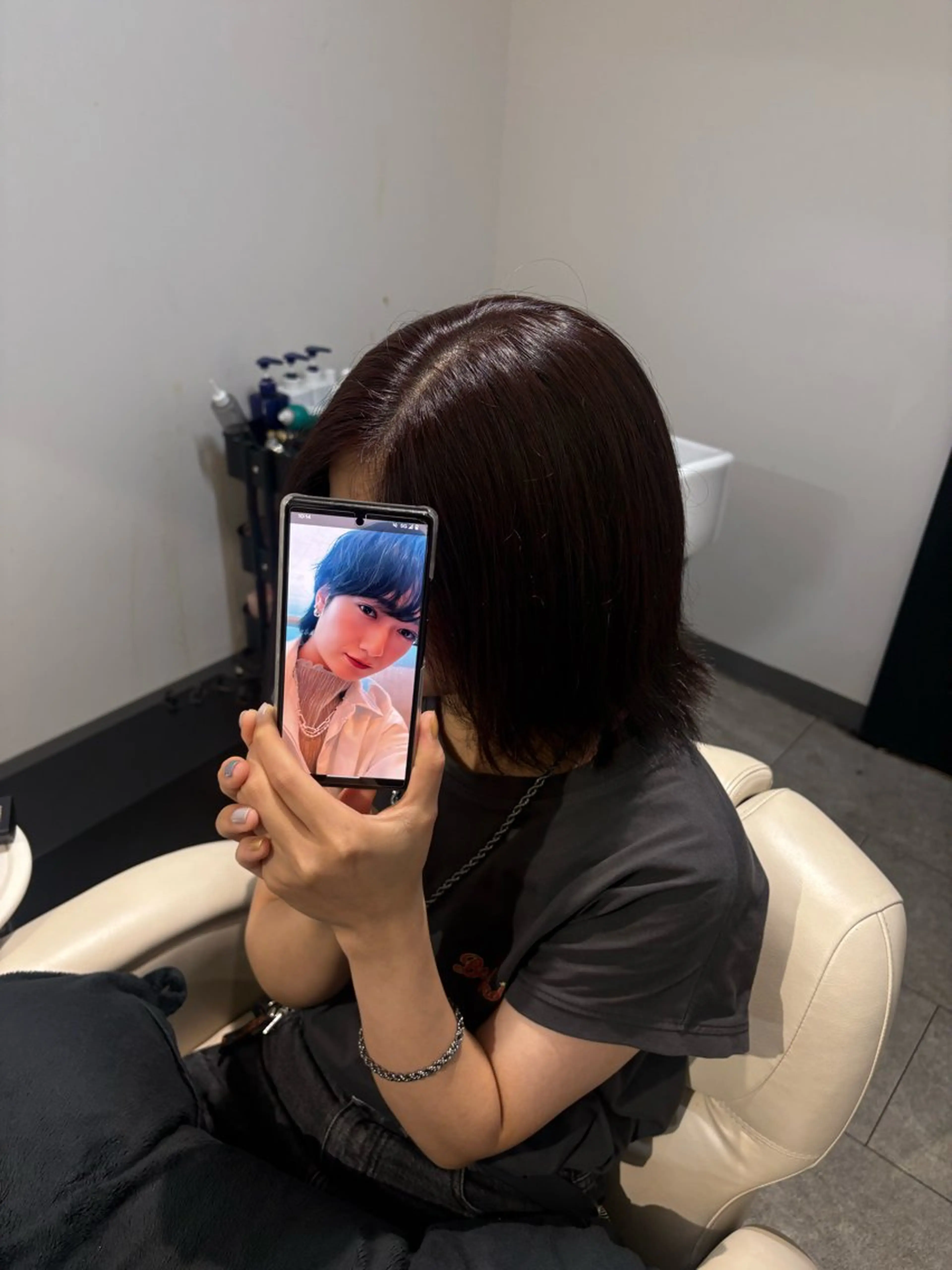 ミディアム ピンクブラウン neaf 六本木店所属・六本木🫧ハイライト 望月彩音のヘアスタイル