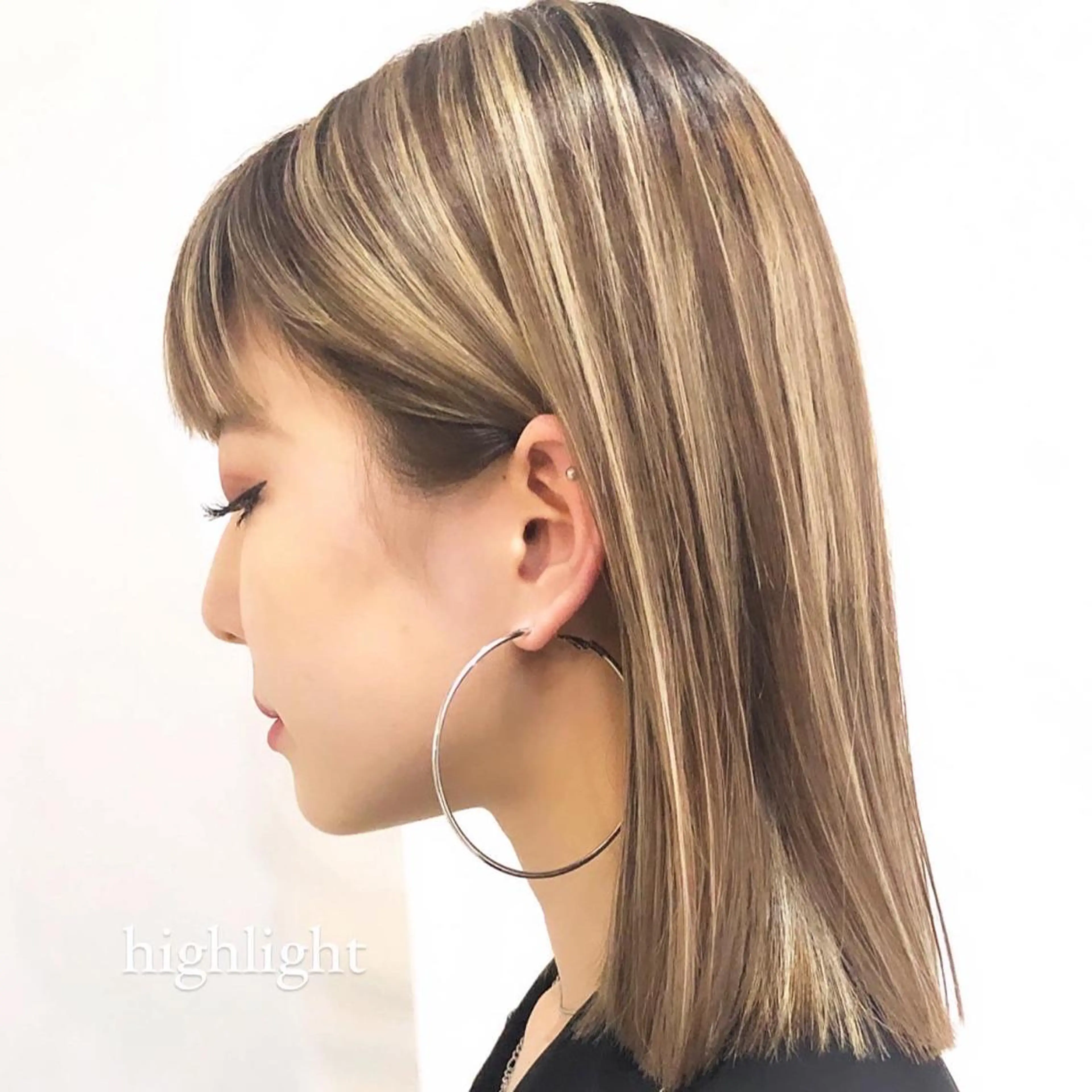 セミロング カラー ヘアアレンジ カット ヘアカラー トリートメント ヘッドスパ 韓国風×透明感カラー 髪質改善オタベシンヤのヘアスタイル