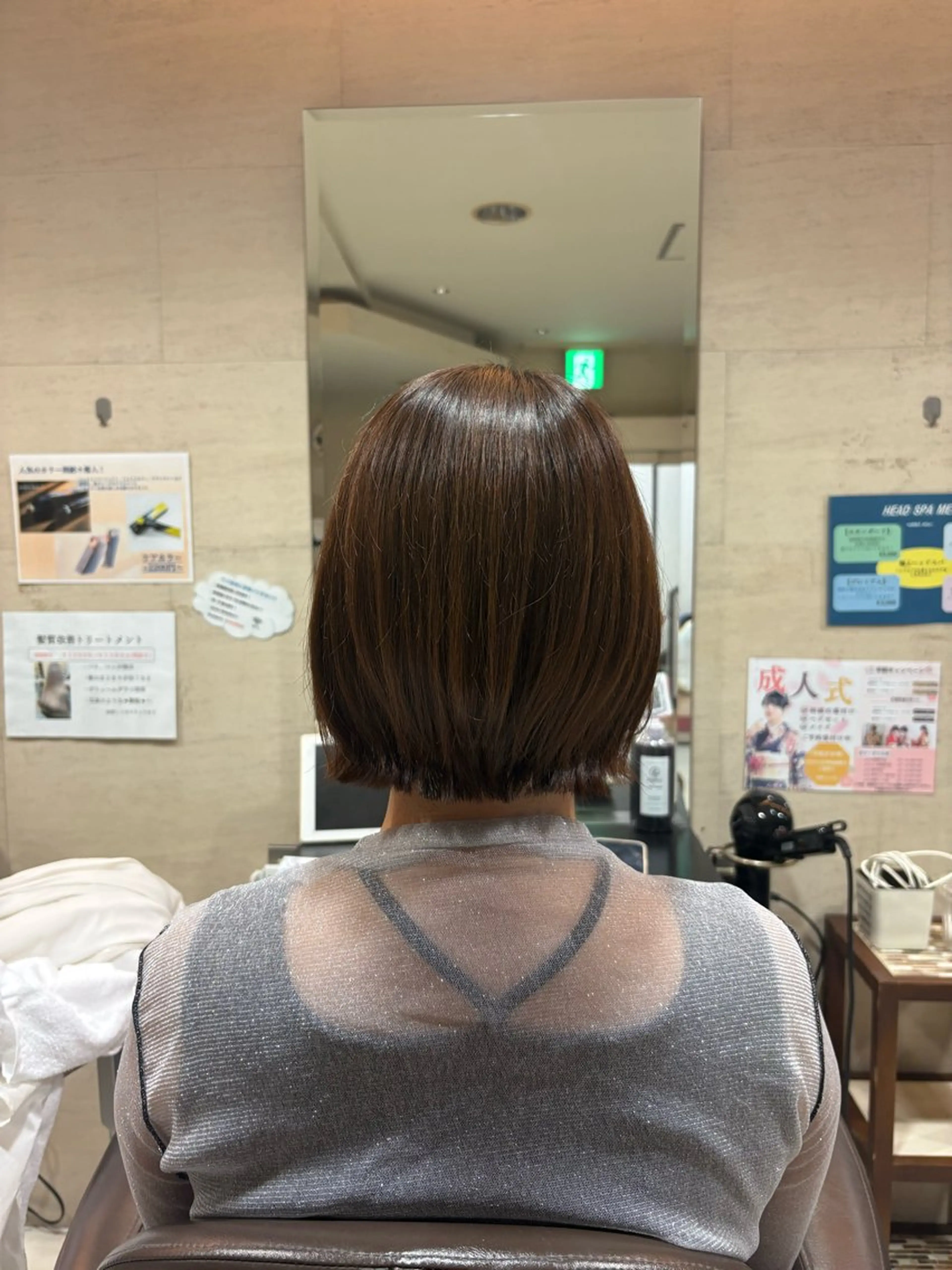 20:00~✨️くびれボブカット✨シャンプー＆トリートメント付き(表面にレイヤーを入れさせてくださる方いだける方)の写真