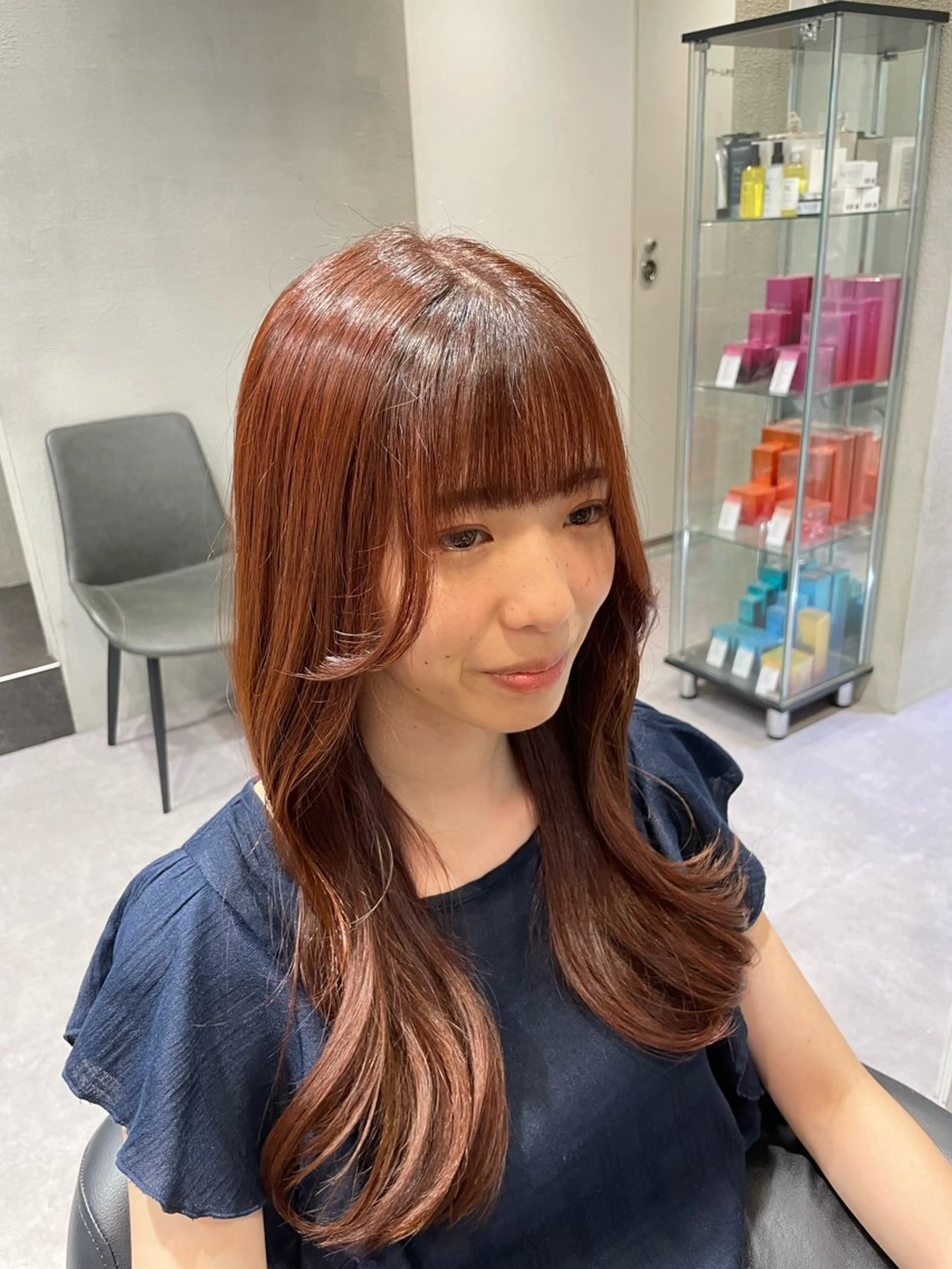 セミロング 韓国ヘア AYUMIのヘアスタイル