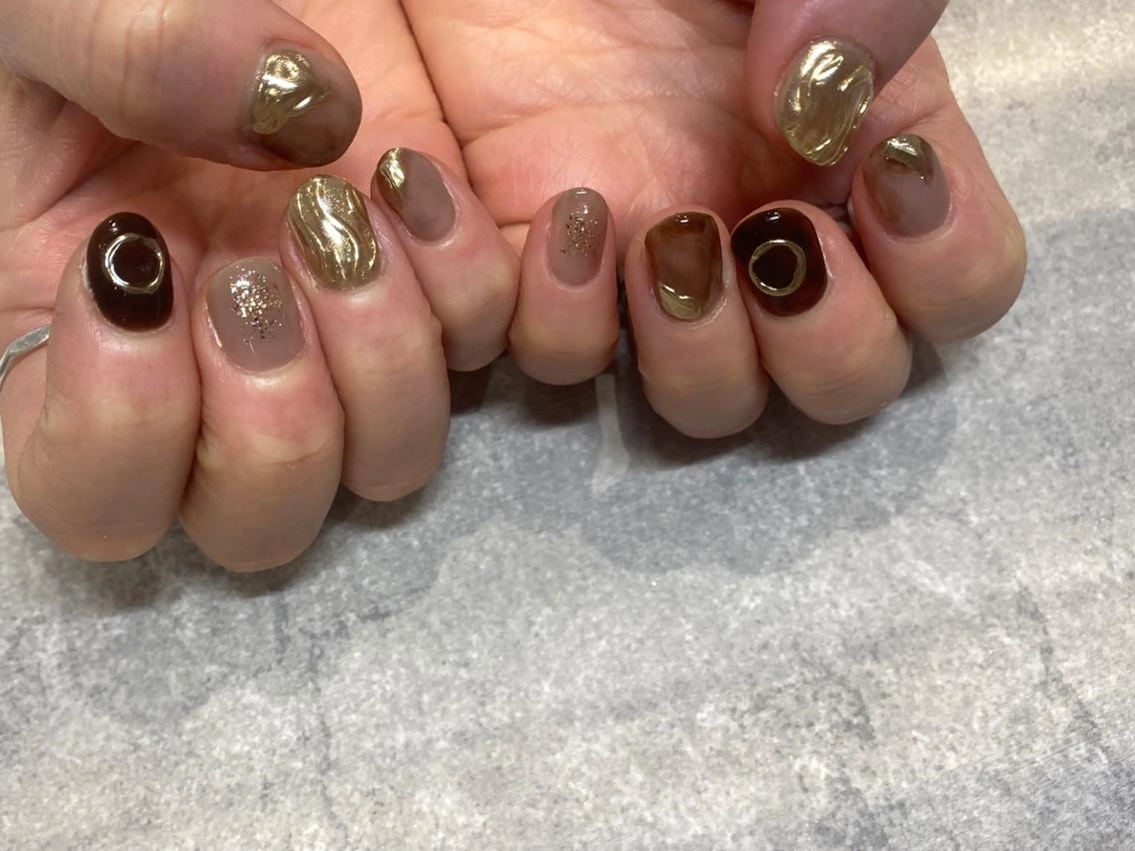 ネイル 持ち込み ニュアンスネイル ハンドネイル NINEnami ニュアンスネイルのネイルデザイン