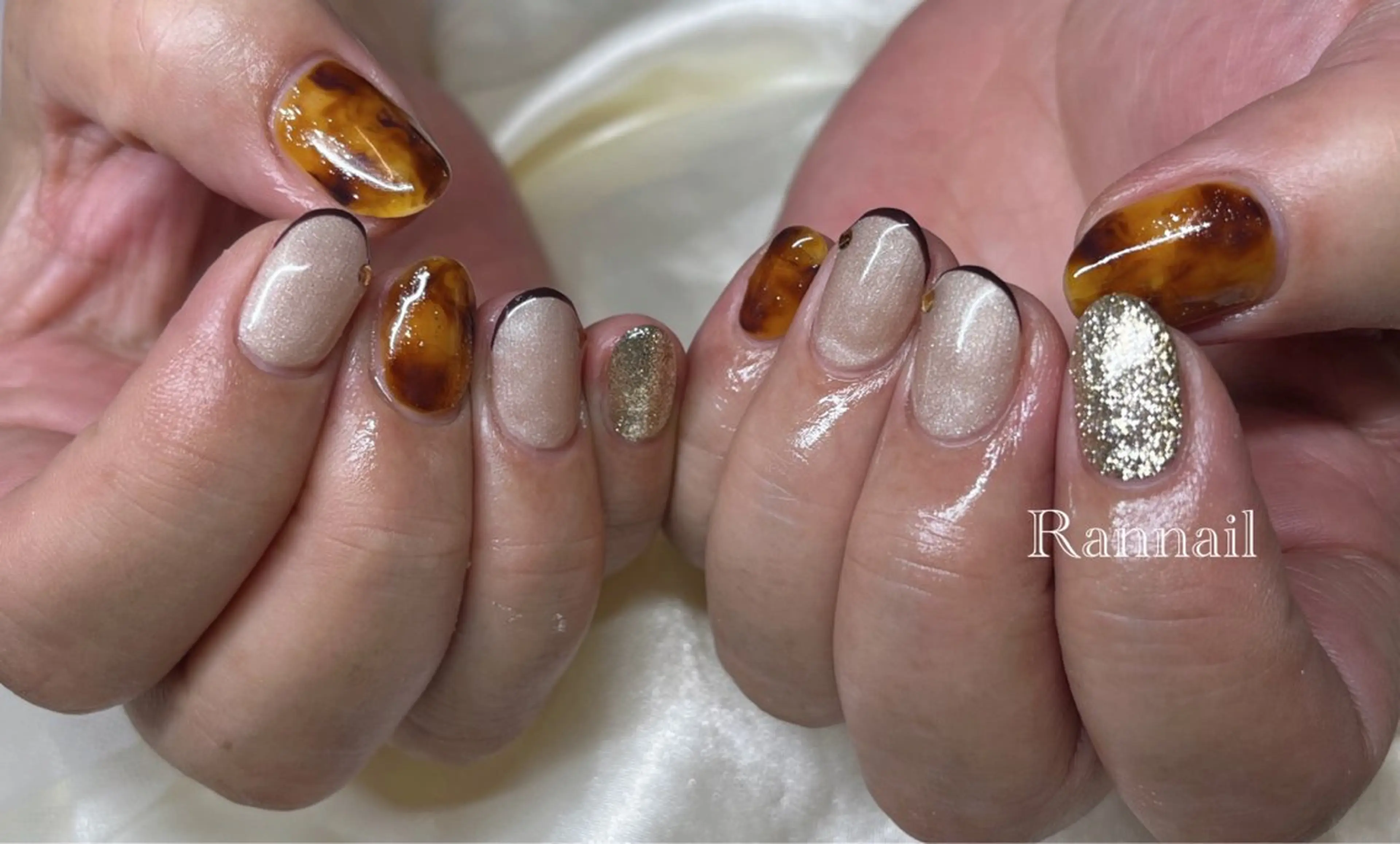 ネイル べっ甲ネイル ハンドネイル Ran  nail所属・Ran Nailのネイルデザイン
