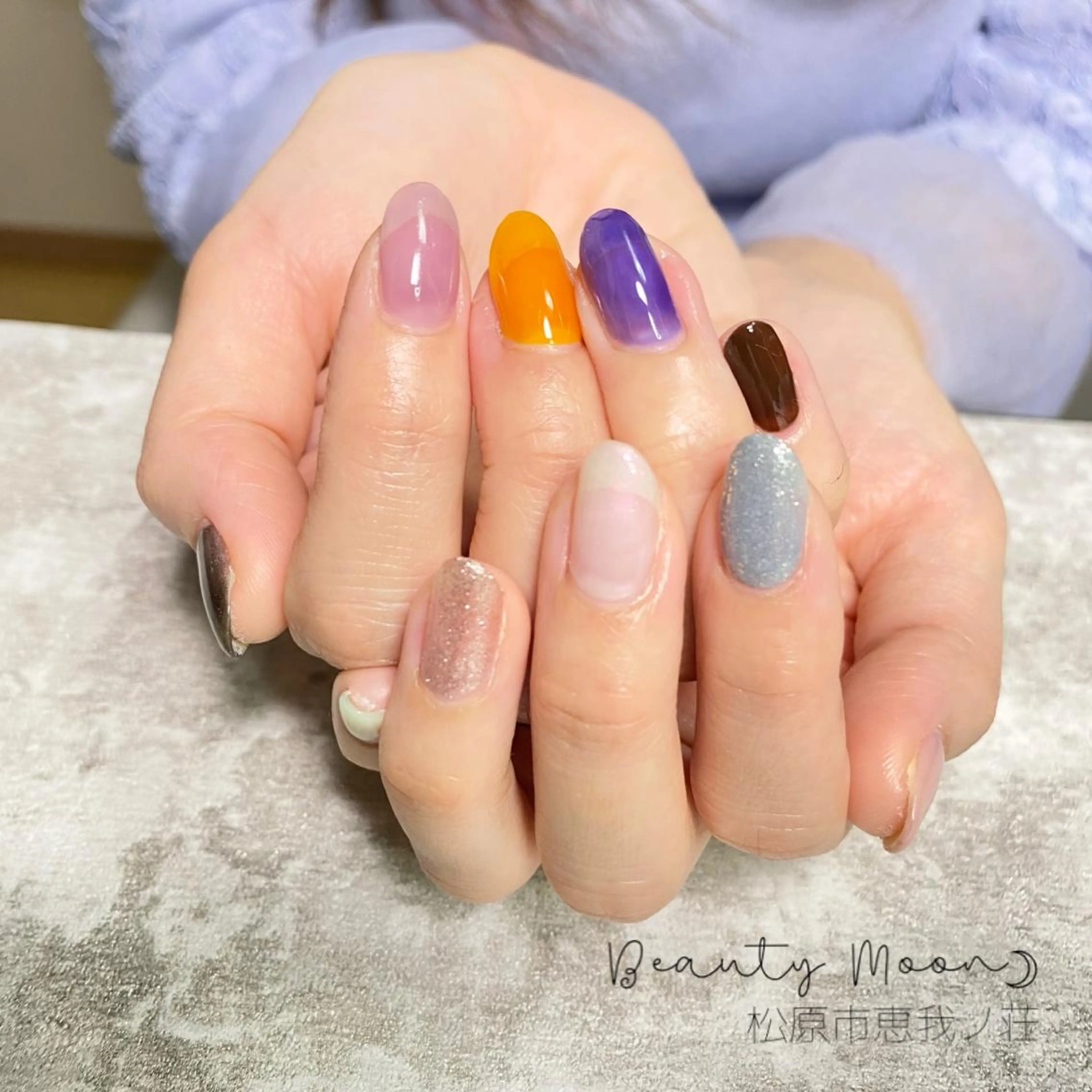 ネイル ワンカラーネイル ハンドネイル beauty ☪︎moonのネイルデザイン