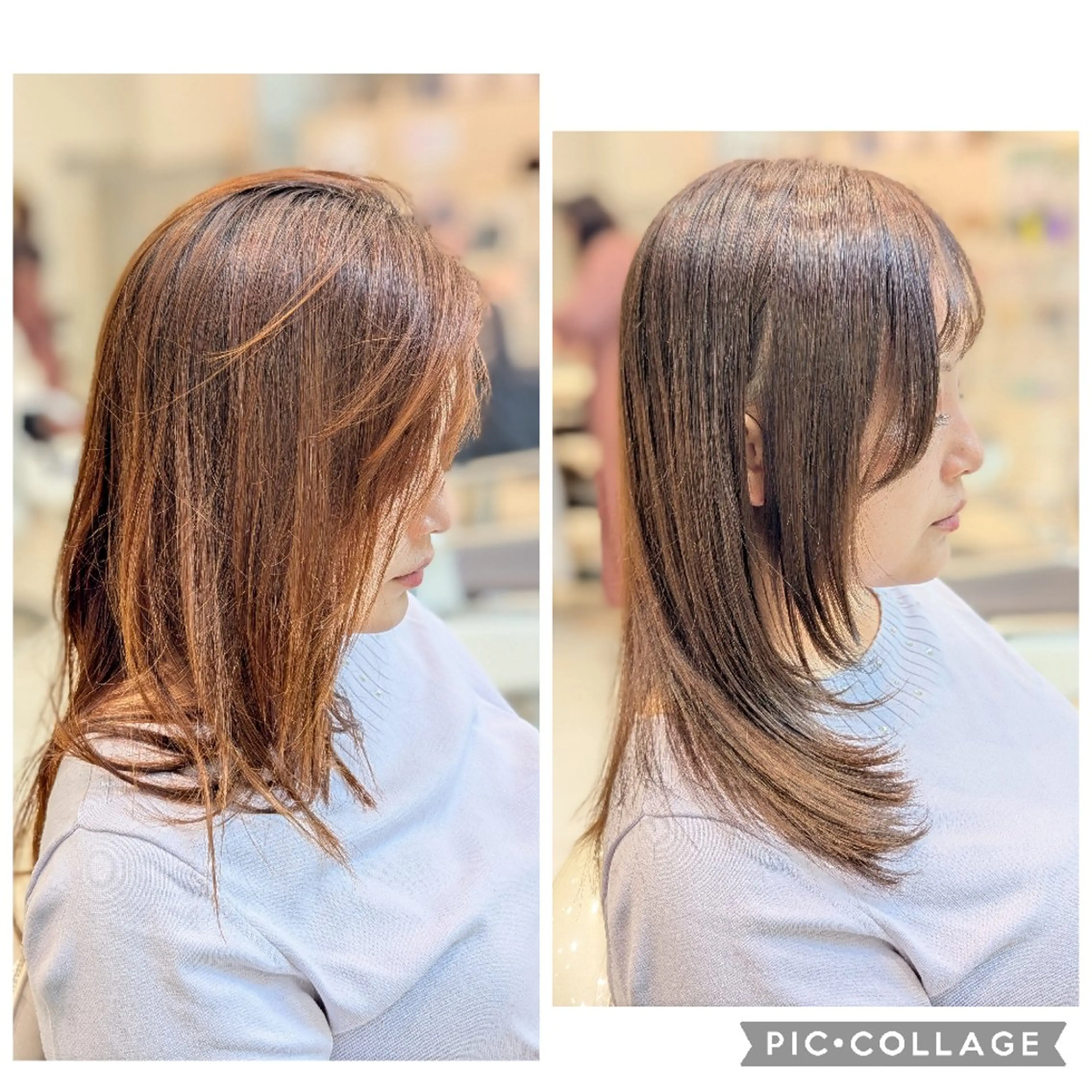 ミディアム 髪質改善カラー特化 上村保幸のヘアスタイル