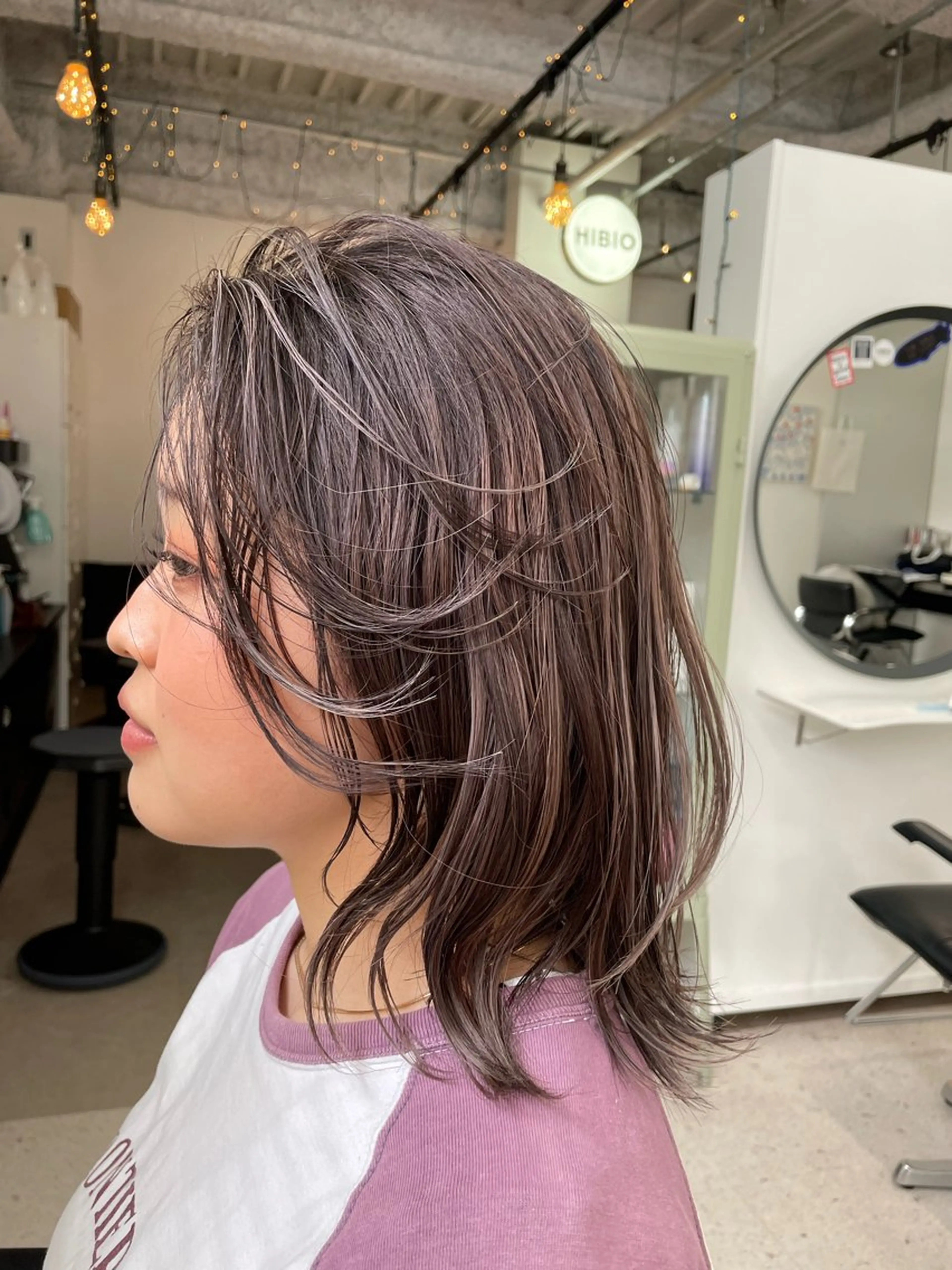 ミディアム カラー パーマ ヘアアレンジ メンズ キッズ ネイル マツエク・マツパ アイブロウ 成人式 切りっぱなしボブ ショートボブ 子どものヘアアレンジ ミディアムパーマ ゆうか/ カットモデル募集のヘアスタイル