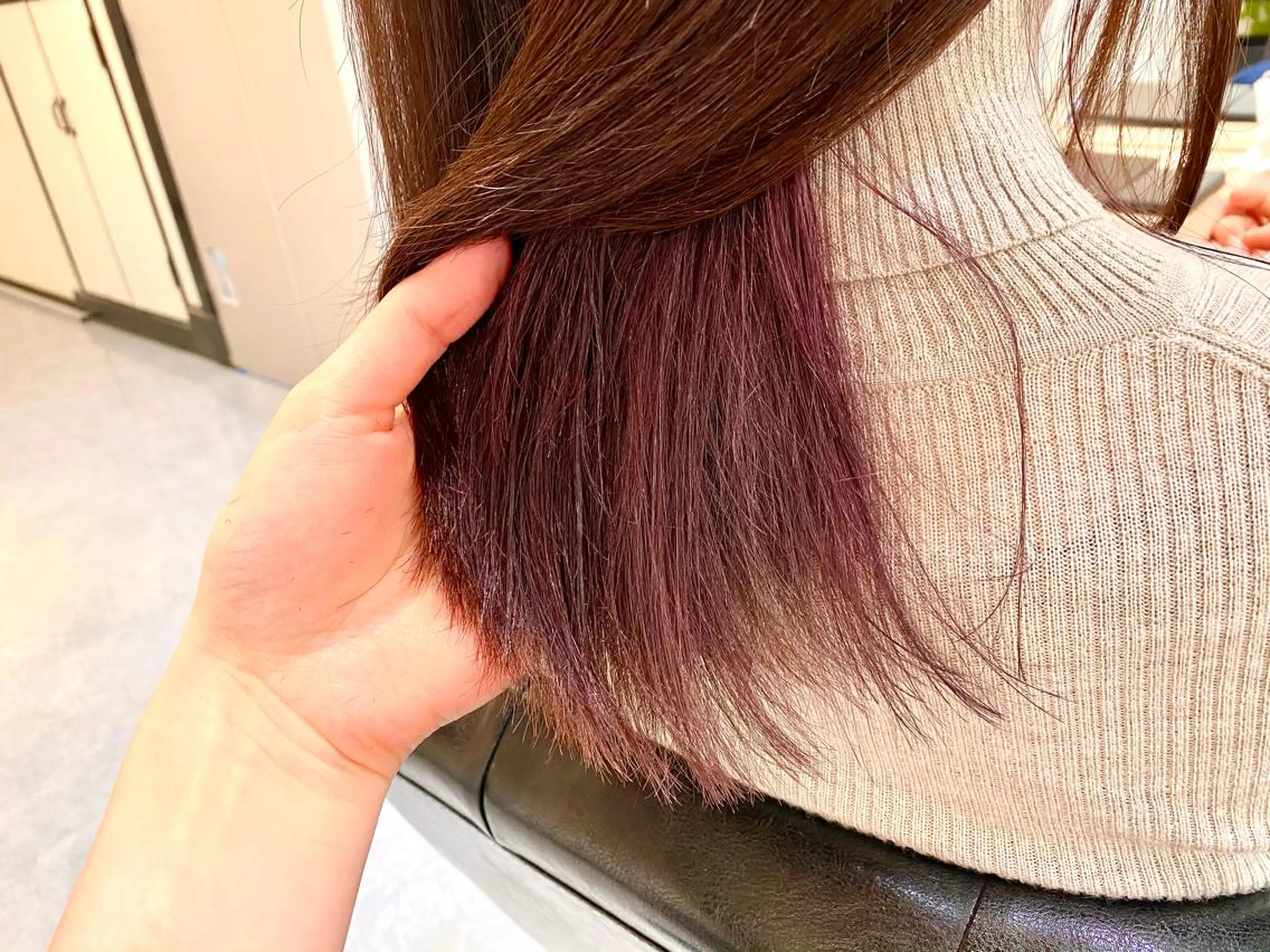 ロング カラー インナーカラー ピンクカラー ピンクパープル パープルカラー カット ヘアカラー トリートメント ヘッドスパ CARICIA🌱 masaeのヘアスタイル