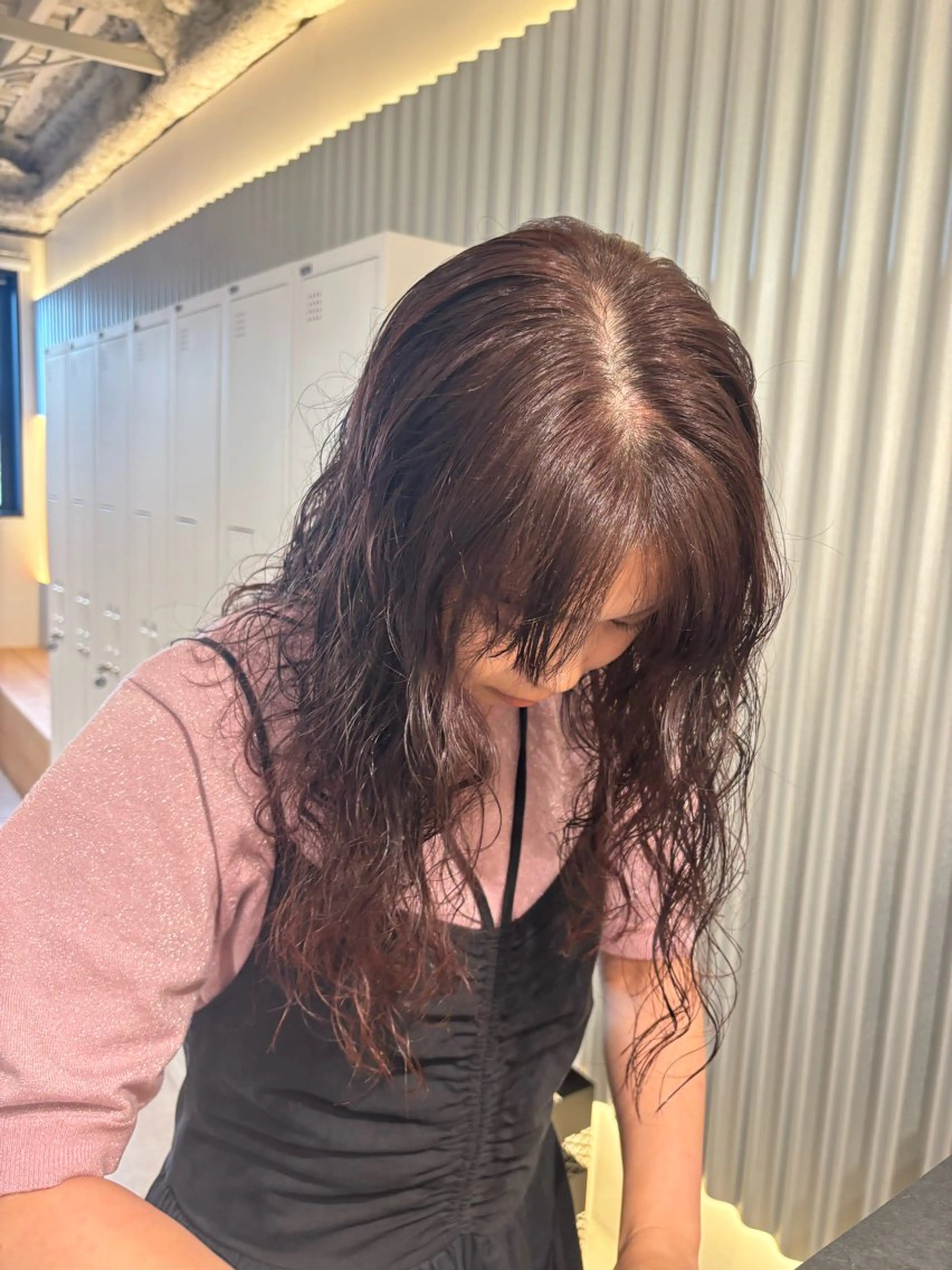 ミディアム カラー パーマ ヘアアレンジ ミディアムパーマ カット ヘアカラー パーマ トリートメント ヘッドスパ ヘアセット 押切 響　のヘアスタイル