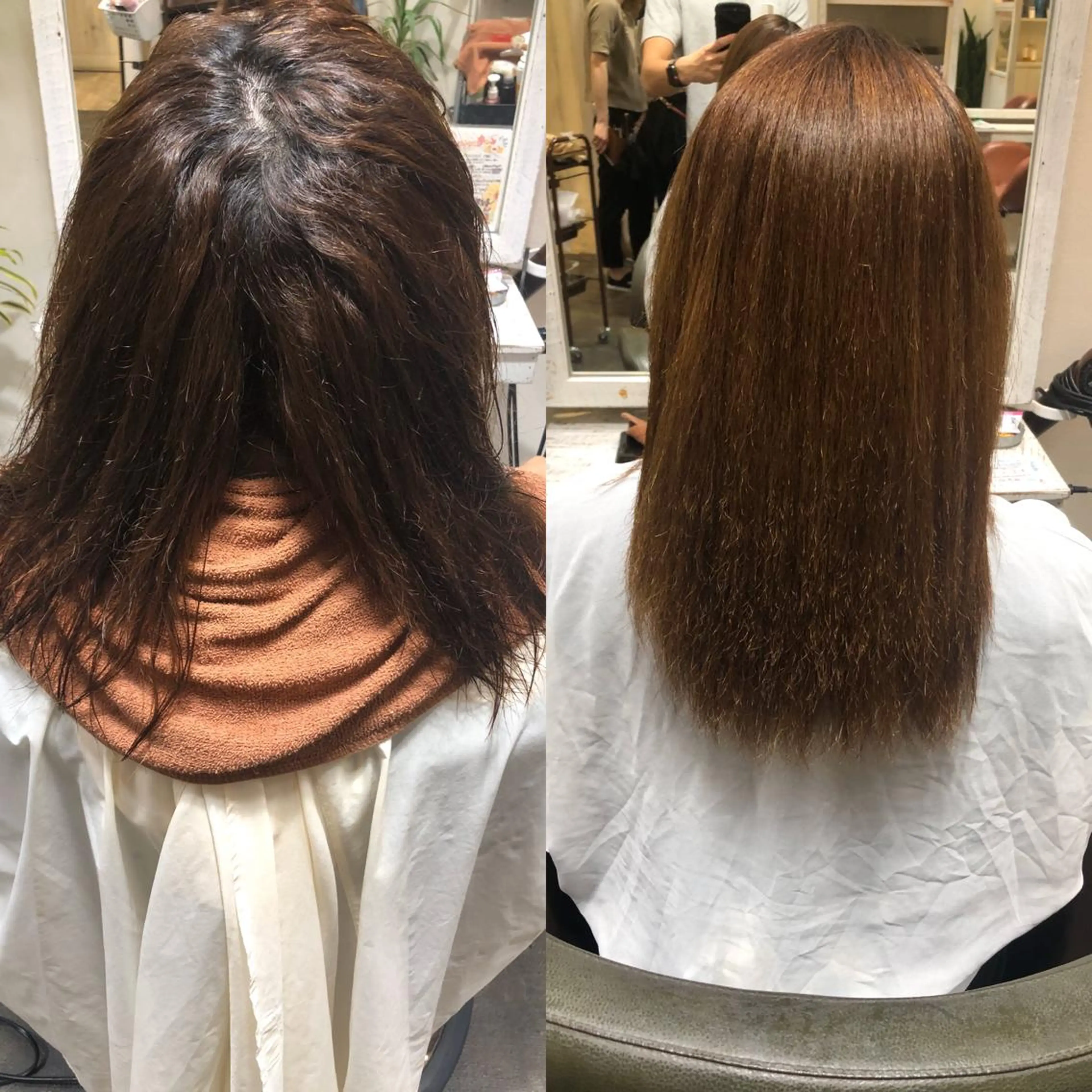 セミロング カット 縮毛矯正 トリートメント 北生駒☆矯正が得意 鎌田フミヤのヘアスタイル