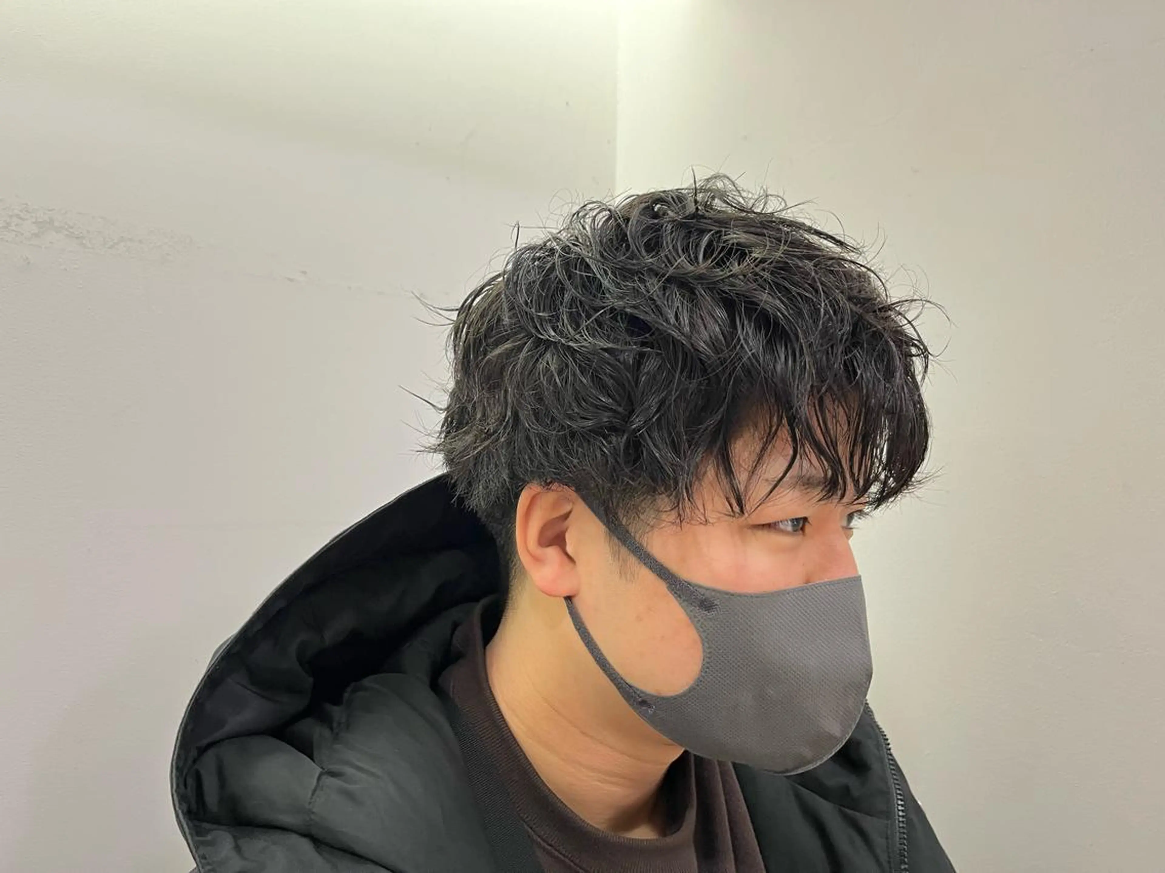 ショート パーマ メンズ カット パーマ 毛流れヘアの達人 店長　須田龍世のヘアスタイル