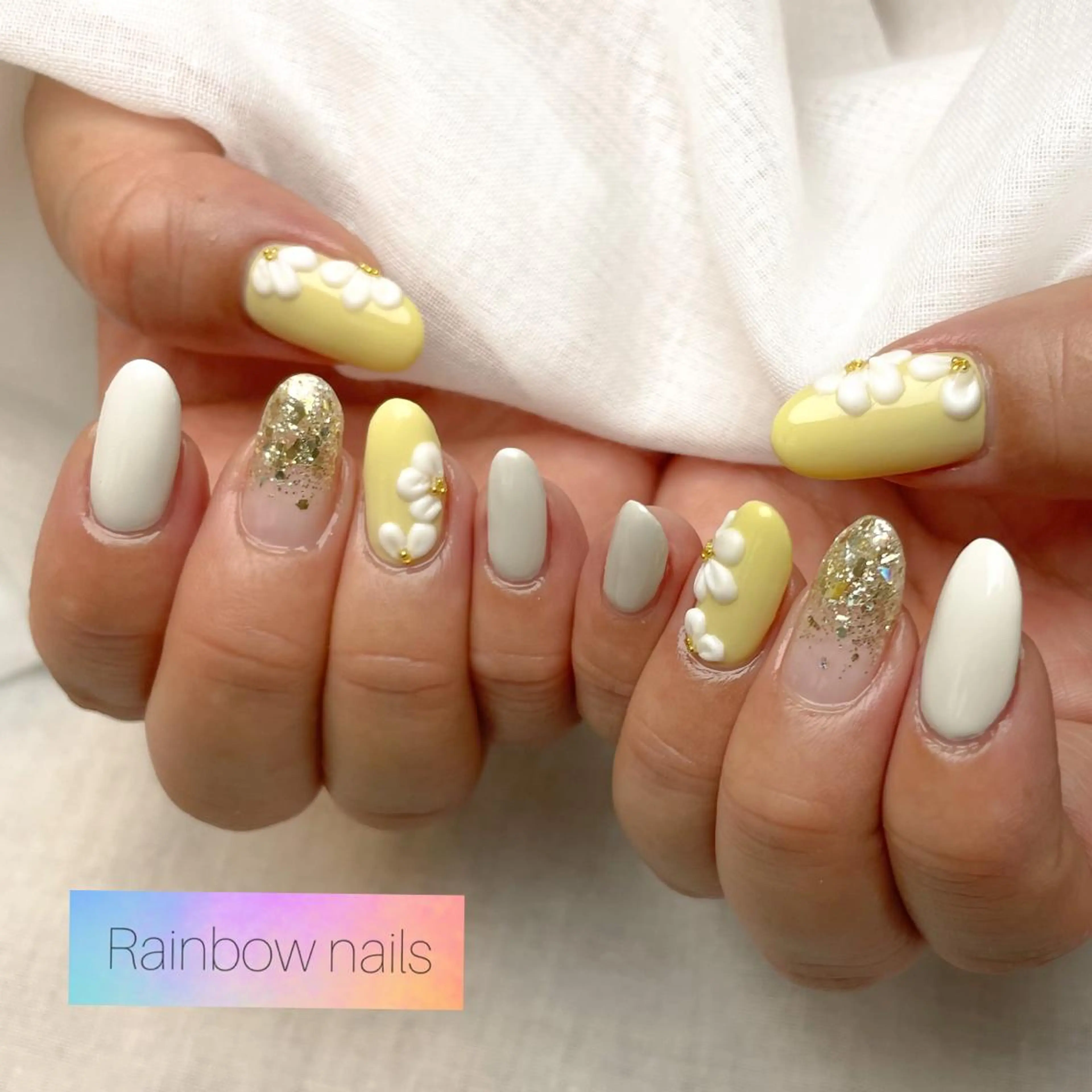 ネイル Rainbow nailsくろちゃんのネイルデザイン