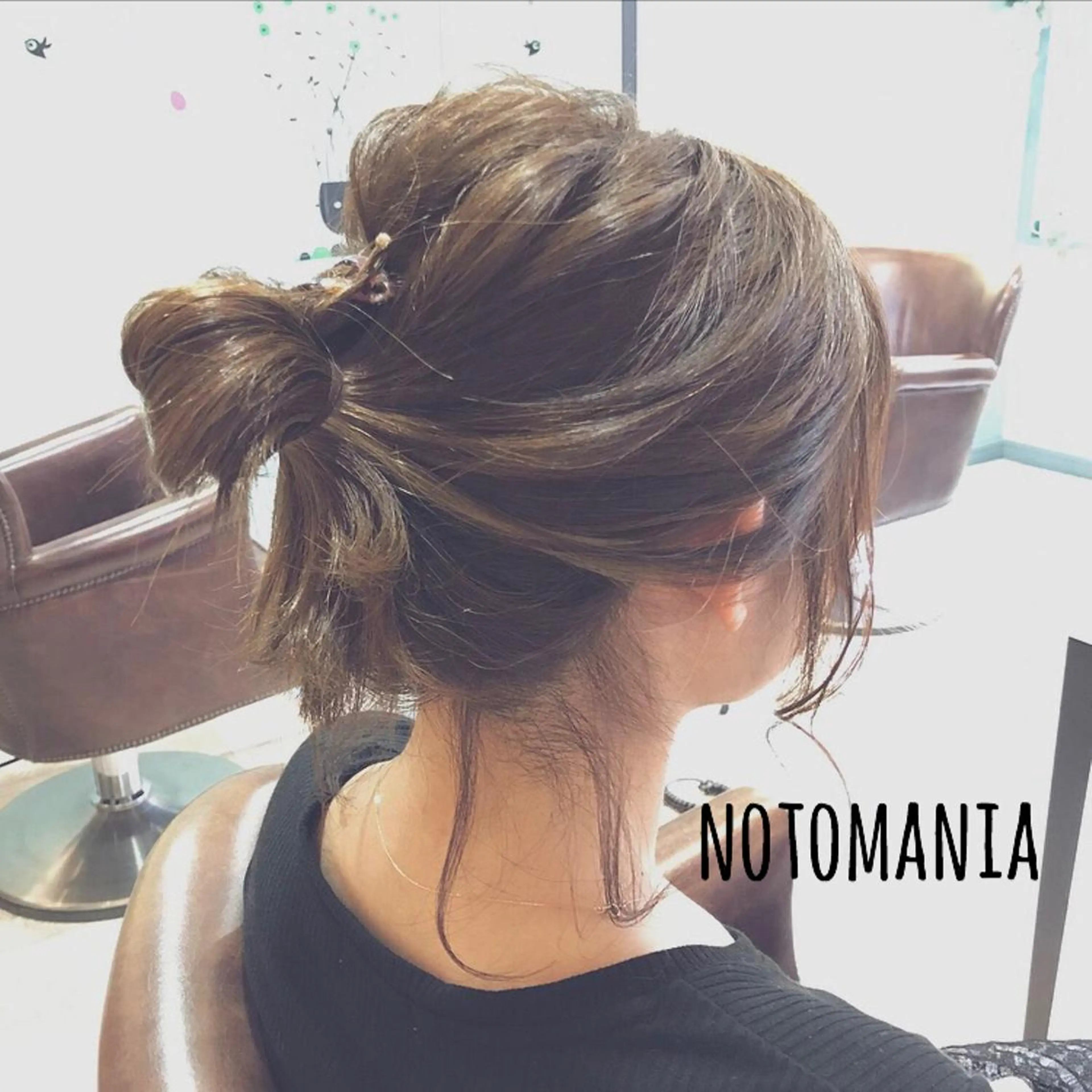ミディアム カラー ヘアアレンジ インナーカラー イシハラ アズサのヘアスタイル