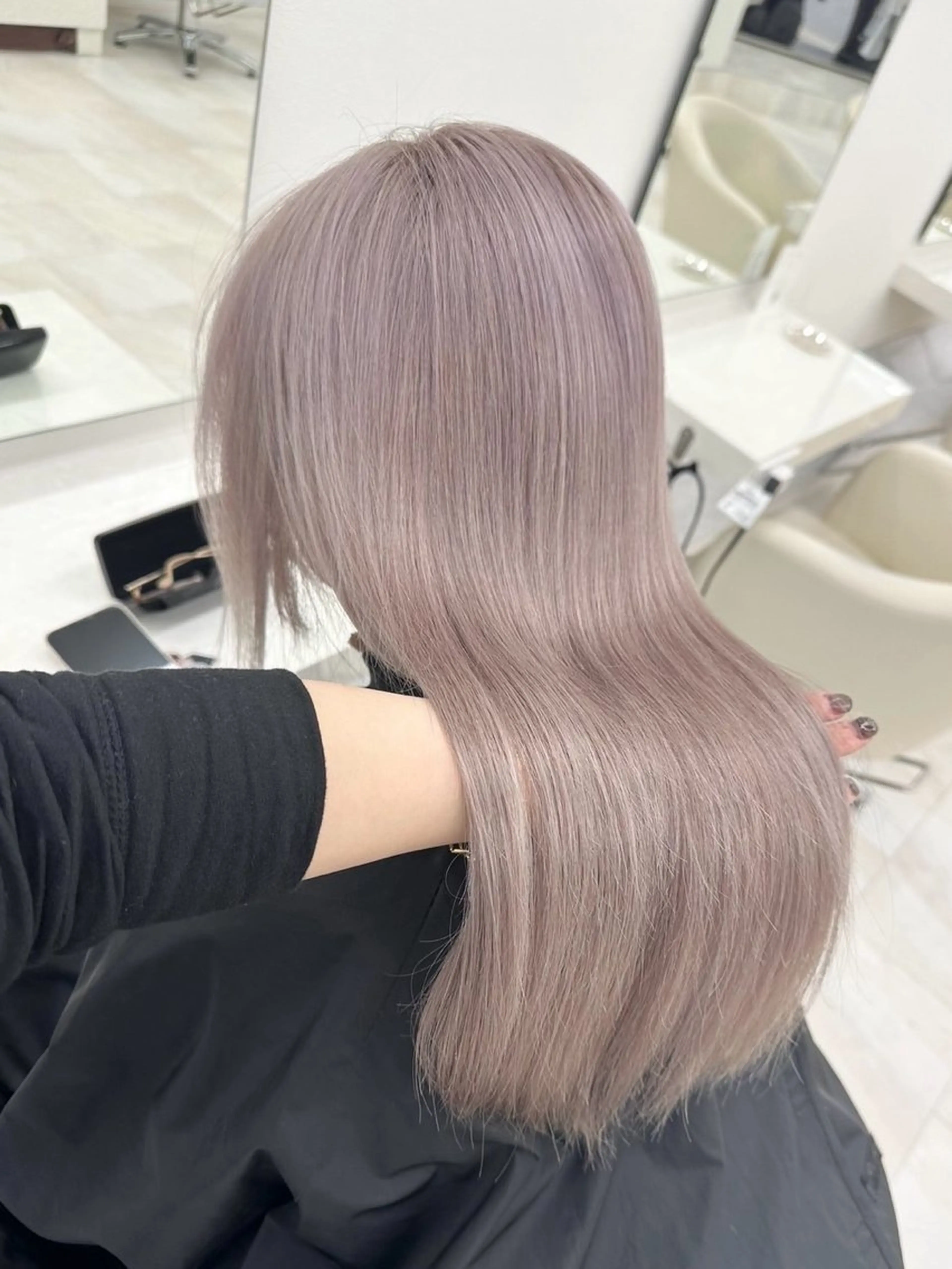 セミロング カラー ヘアカラー トリートメント はな　ブリーチ ハイトーン/ 渋谷のヘアスタイル